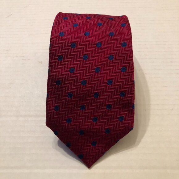 Paul Stuart Paul Stuart men's red all silk tie 3 1/2" X 57 1/2" Size ONE SIZE - 1 Thumbnail