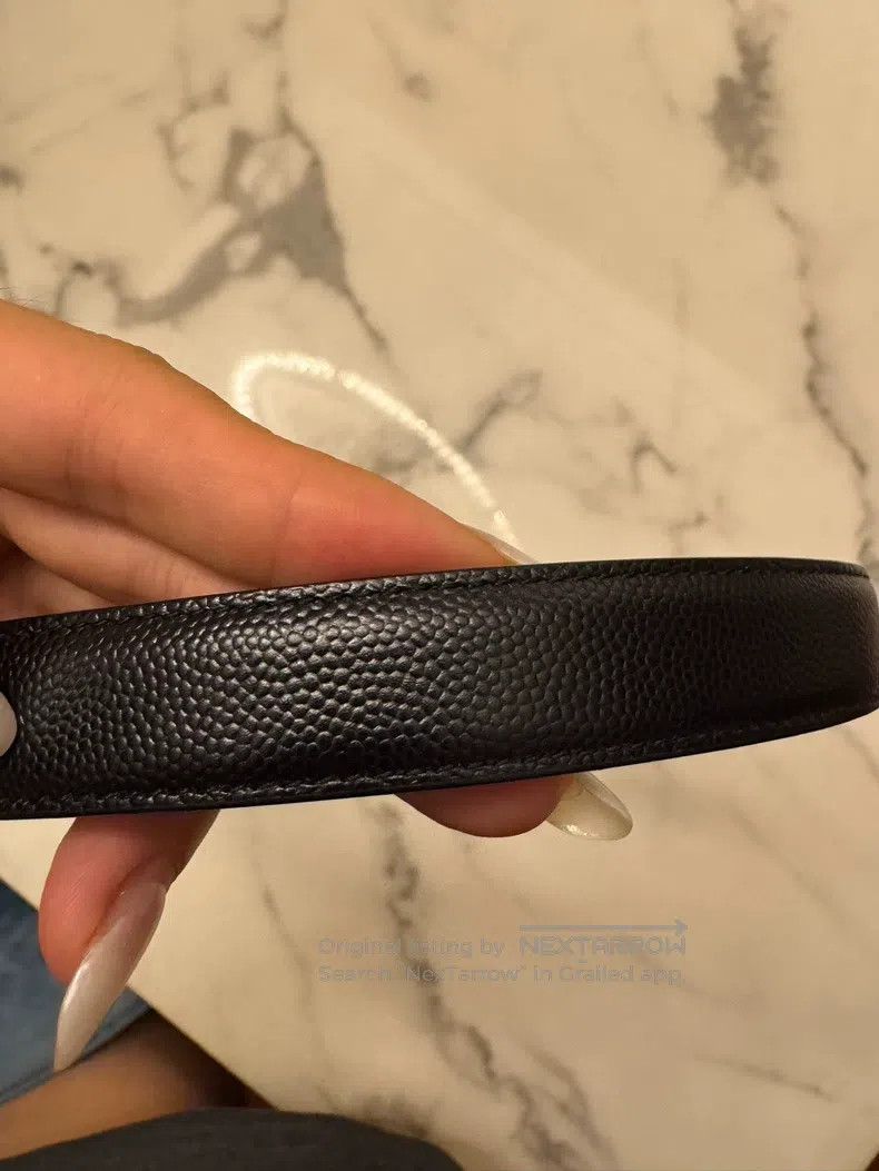 Saint Laurent Paris Saint Laurent Paris Three-ring Buckle Belt, Lizard Pattern Size ONE SIZE - 5 Thumbnail