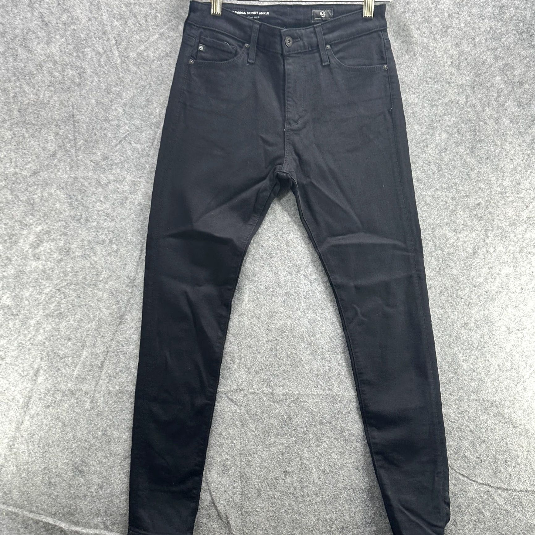 Vintage AG Adriano Goldschmied Jeans Womens Black 25R Farrah Skinny Ankle High Rise Size 42" / US 20 - 3 Thumbnail