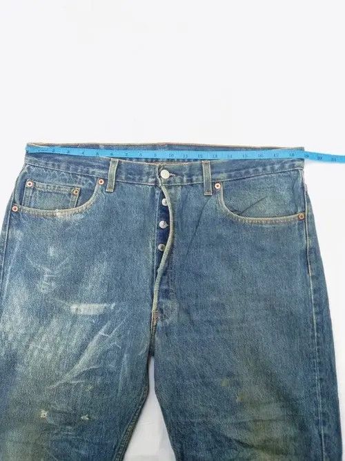 Levi's 90s Vintage Levi's 501 Made In USA Distressed Jeans 38x27 Size US 38 / EU 54 - 5 Thumbnail