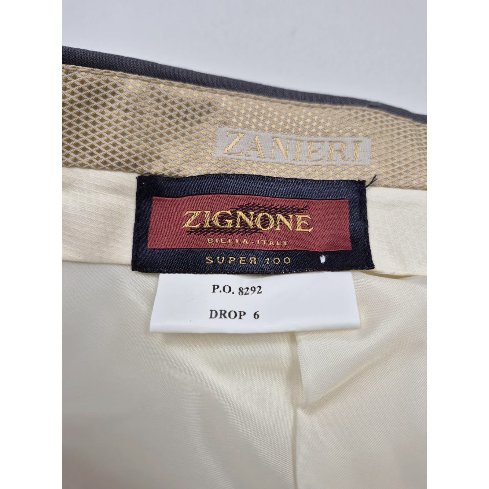 Vintage VTG Zanieri Wool Pants Mens 44x37 Gray Super 100s Pleated Italy Unhemmed NWT Size US 44 / EU 60 - 4 Thumbnail
