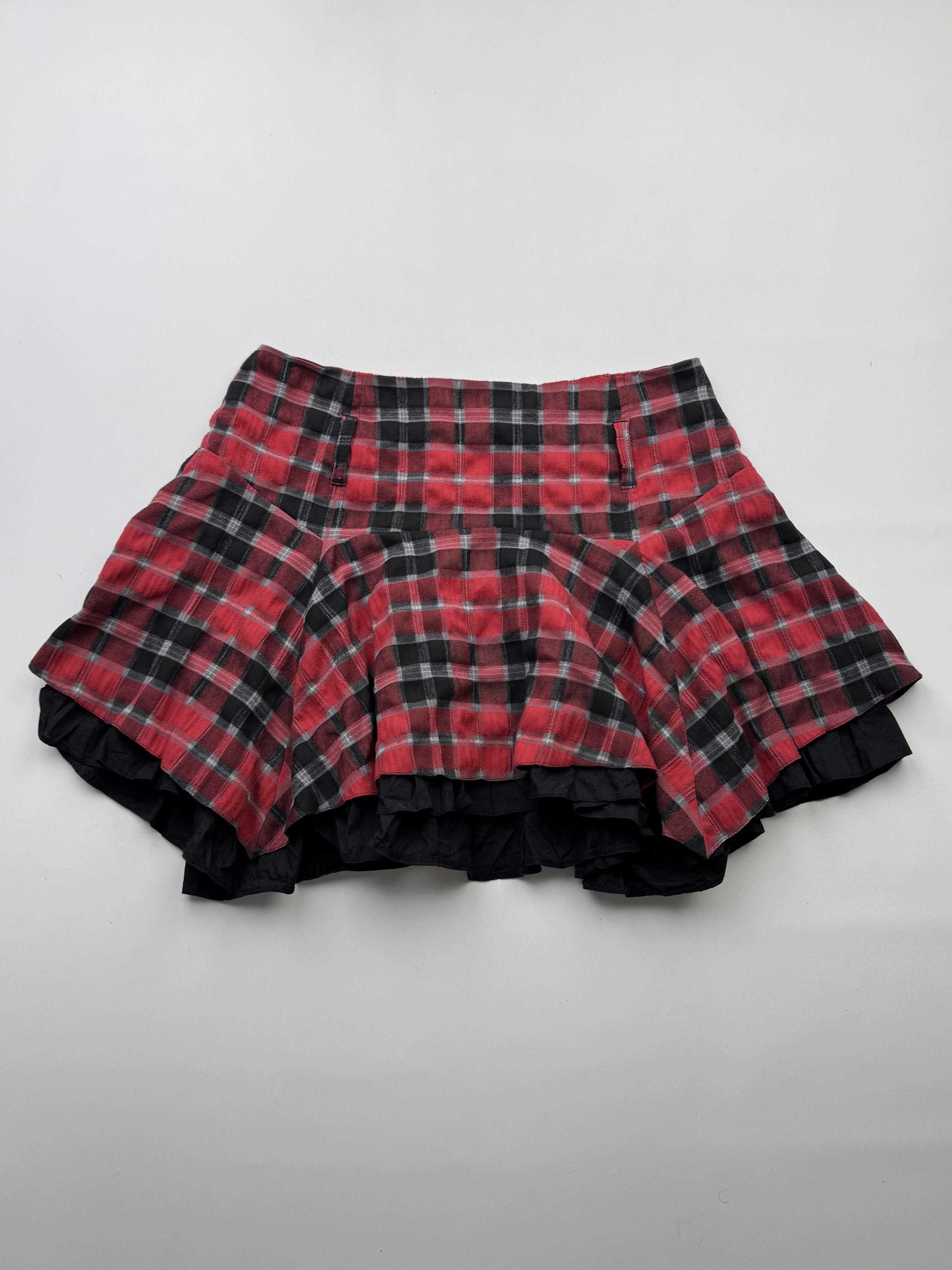 Japanese Brand Vintage Asymmetry Flare Mini Skirt B671(V274)E2 Size 30" / US 8 / IT 44 - 1 Thumbnail