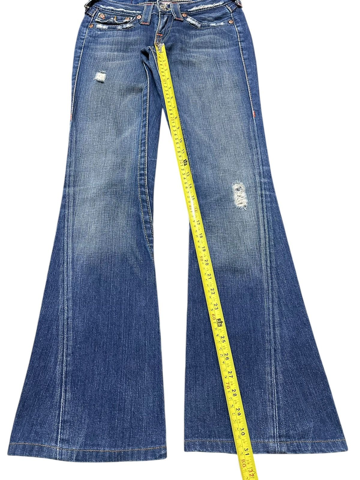 True Religion Vintage Usa True Religion Blue Faded Wash Bootcut Jeans Size 27" / US 4 / IT 40 - 15 Thumbnail