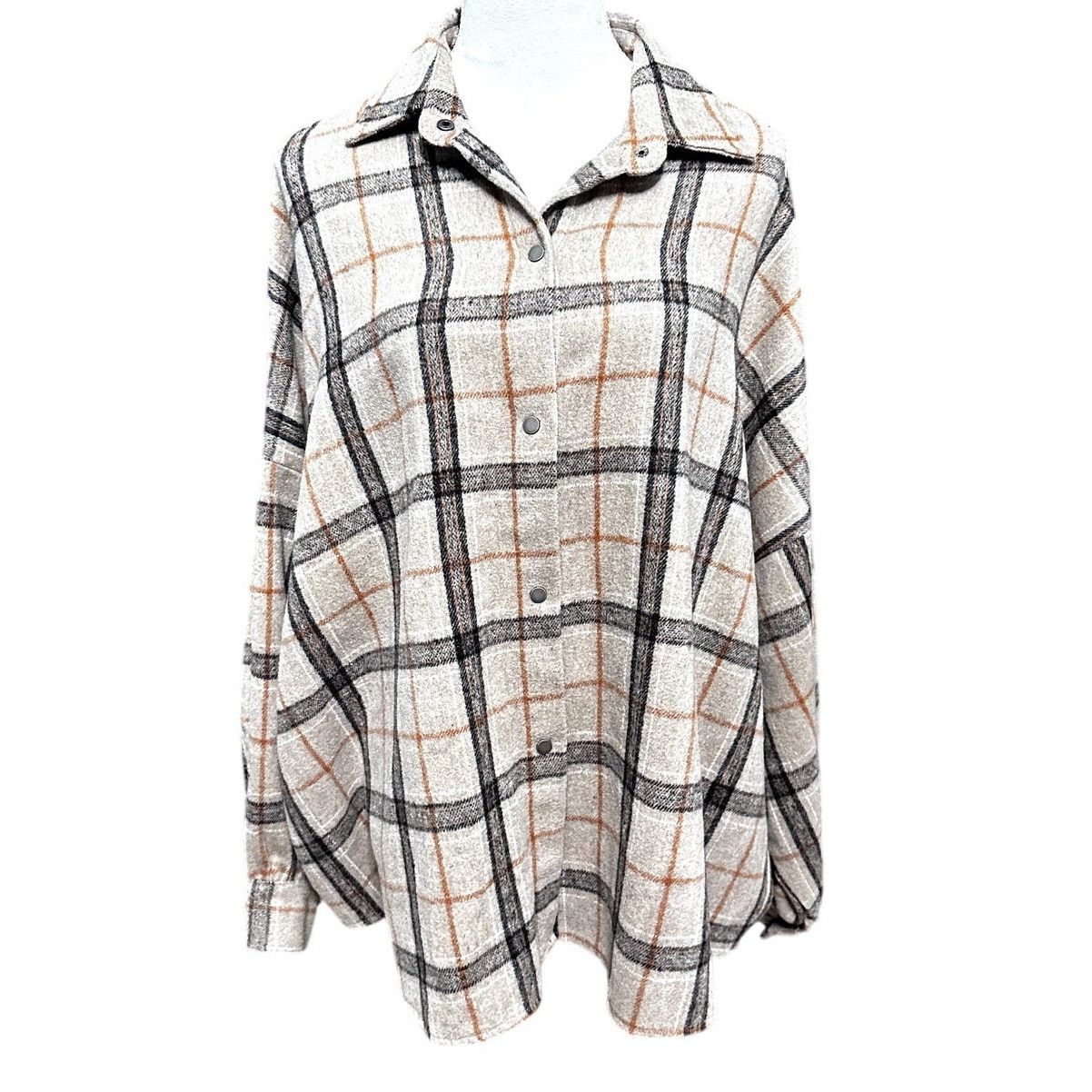 Other E;Ann Design By Korea Plaid Flannel Shirt Jacket LongSleeve Size L / US 10 / IT 46 - 1 Thumbnail
