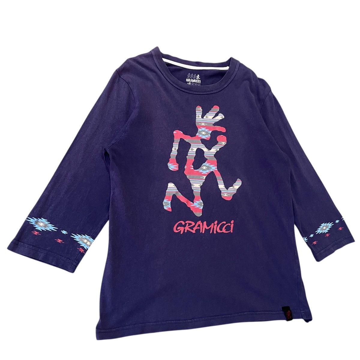 Gramicci Gramicci Running Man Shirt Tribal 3/4 Sleeve Navy Size US S / EU 44-46 / 1 - 2 Thumbnail