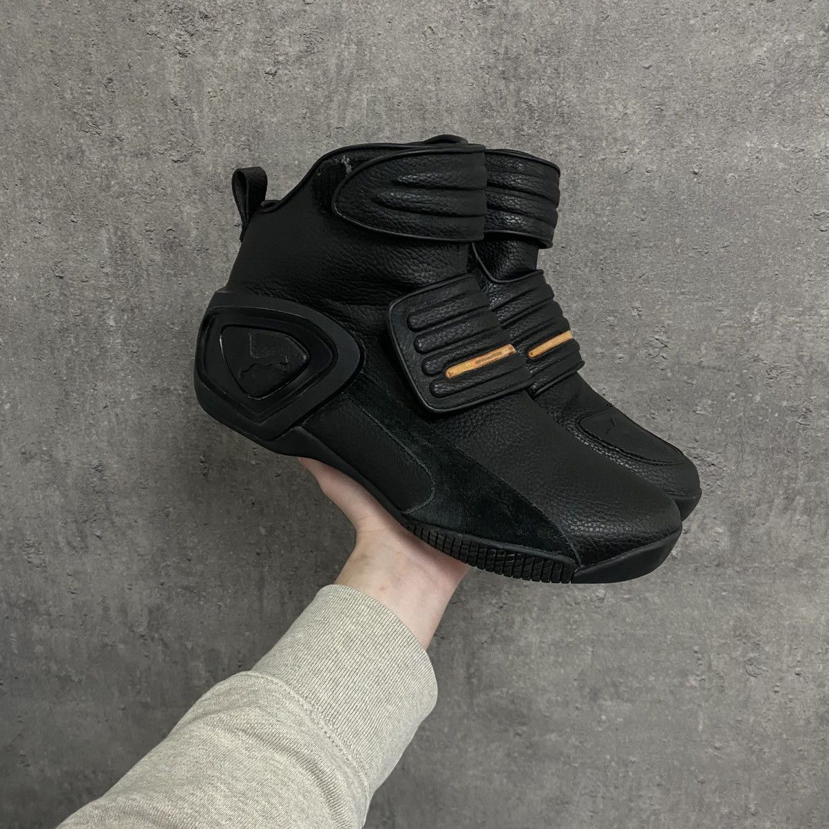 Puma Vintage Puma Leather Motorcycle Bike Boots Black Shoes High Size US 11.5 / EU 44-45 - 4 Thumbnail