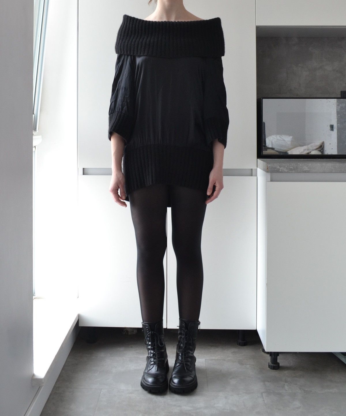 Valentino VALENTINO Sweater Tunica Dress Wool Silk Collar Size 8 Size S / US 4 / IT 40 - 2 Thumbnail