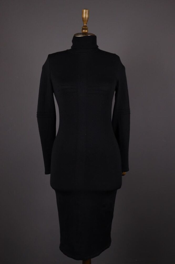 image of Avant Garde x Italian Designers Versace Sweater Dress in Black, Women's (Size XS)