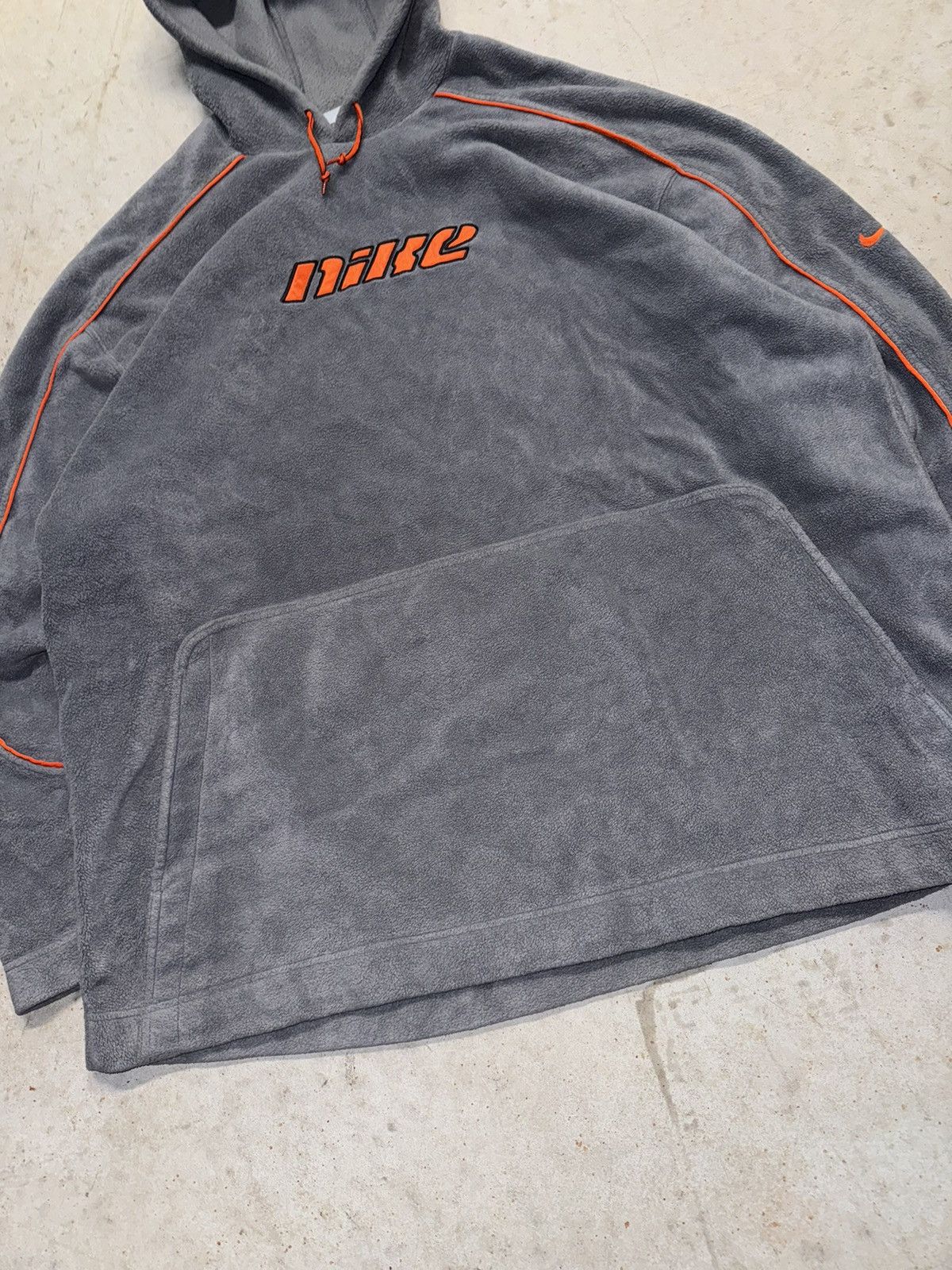 Nike Crazy Vintage 90s Nike Grey Fleece Hoodie Sweatshirt Size US XXL / EU 58 / 5 - 4 Thumbnail