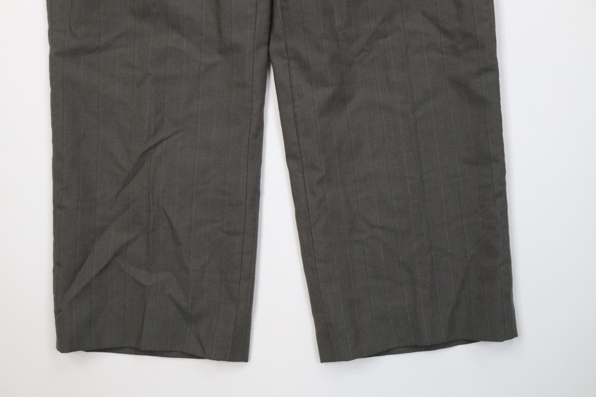Vintage Vintage 90s Streetwear Knit Striped Wide Leg Chino Pants Size US 32 / EU 48 - 4 Thumbnail