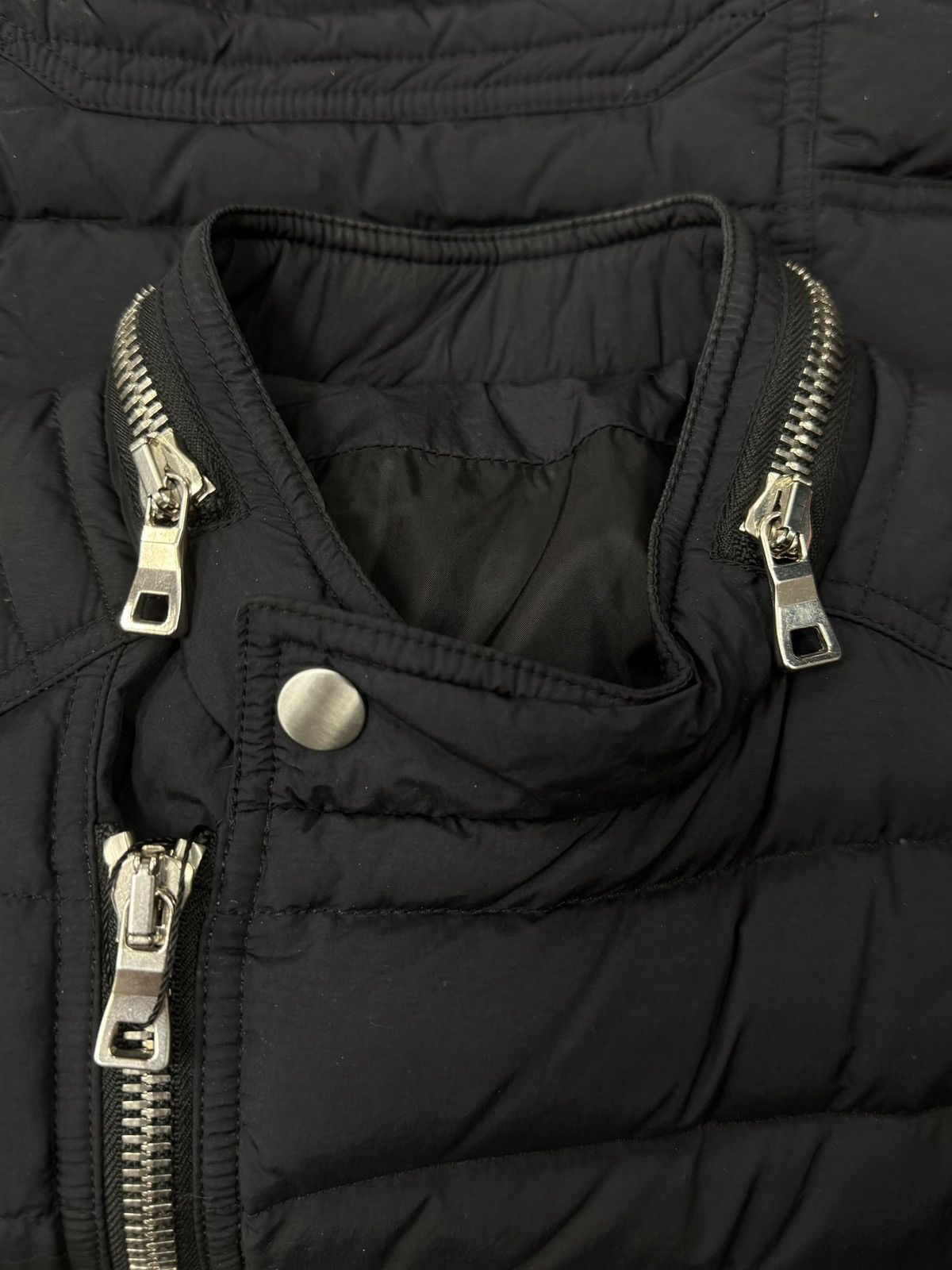 Balmain Balmain Moto-Zip Black Puffer Jacket Size US XS / EU 42 / 0 - 3 Thumbnail
