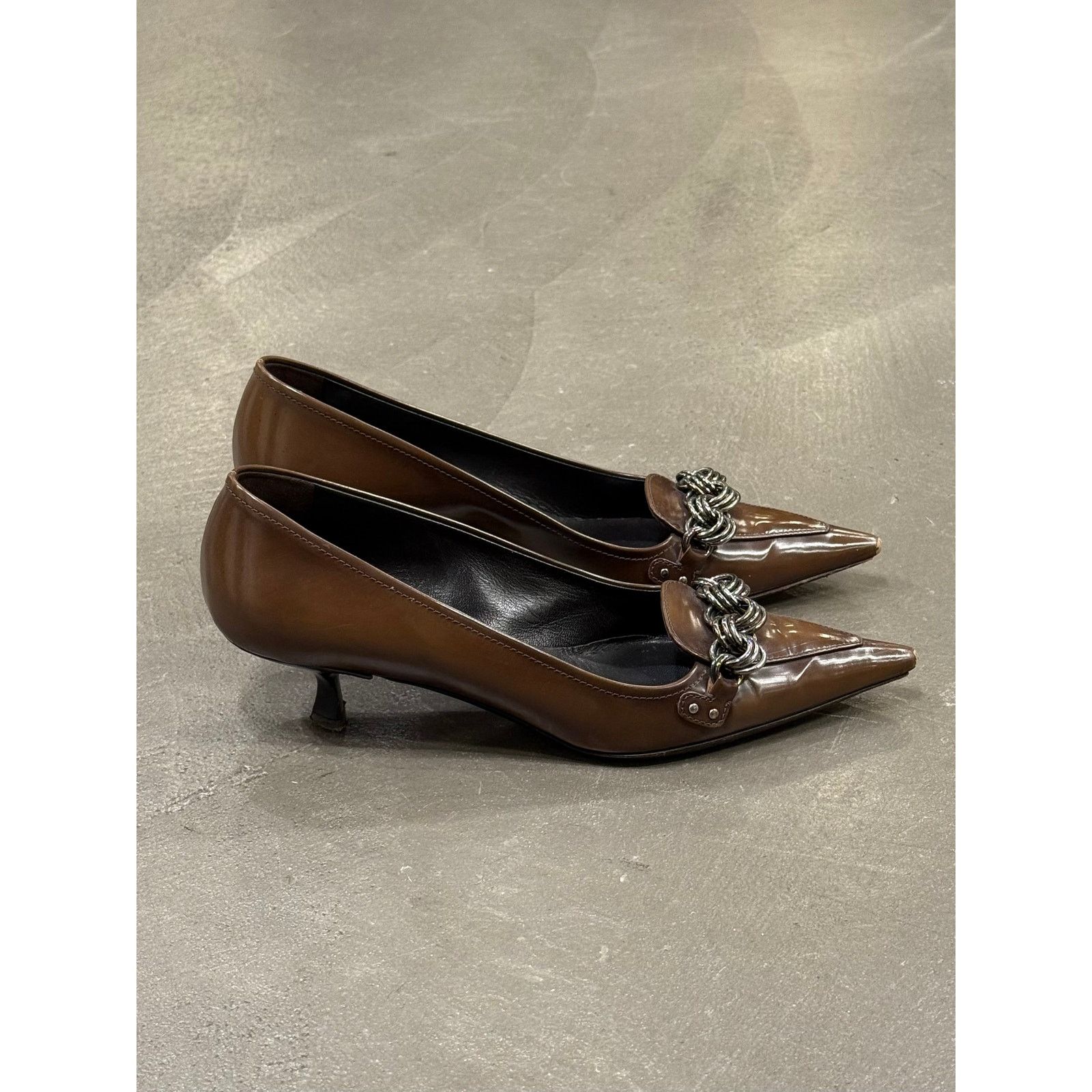Prada 2000s Prada chain link heels Size US 8.5 / IT 38.5 - 4 Thumbnail