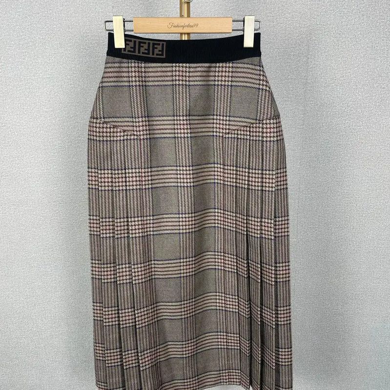 Fendi Fendi Multicolor Polyester Midi Skirt 0089 Size 23" - 1 Thumbnail
