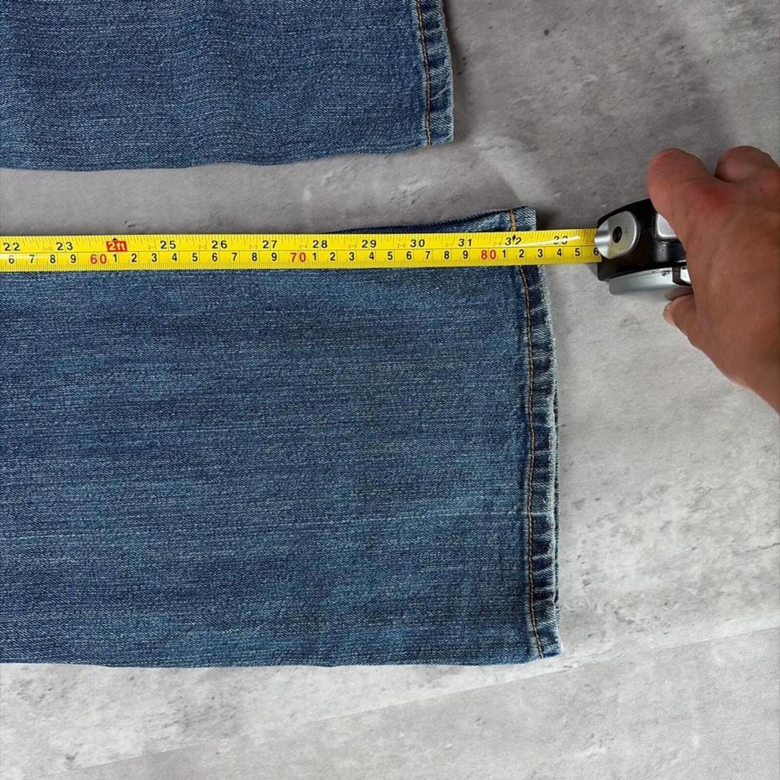 Aeropostale Y2K Blue Aeropostale Grunge Flared Denim Jeans Size 28" / US 6 / IT 42 - 7 Thumbnail