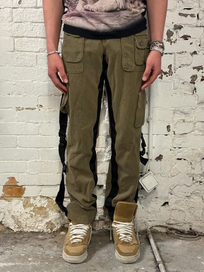 Dolce & Gabbana AW2003 Dolce & Gabbana Khaki Cargo Bondage Pants Size US 30 / EU 46 - 1 Thumbnail