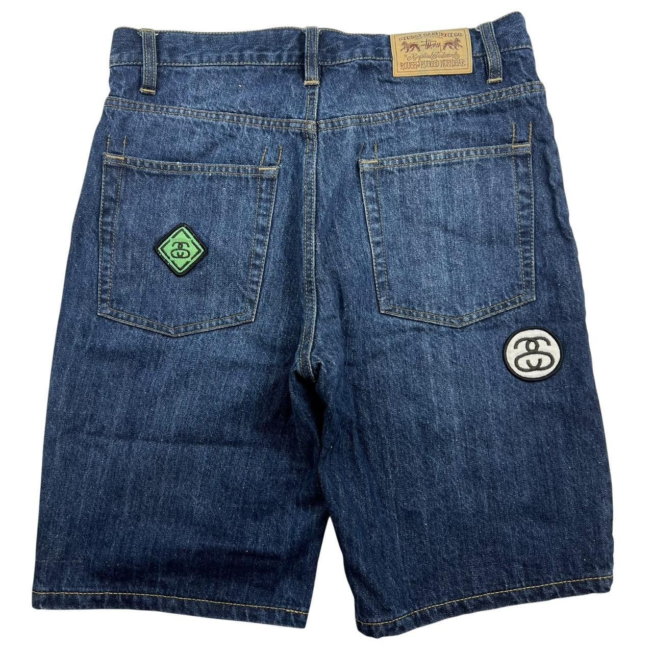 Stussy Vintage Stussy Embroidered Patch Denim Shorts Jorts Waist 32 Size US 32 / EU 48 - 2 Thumbnail