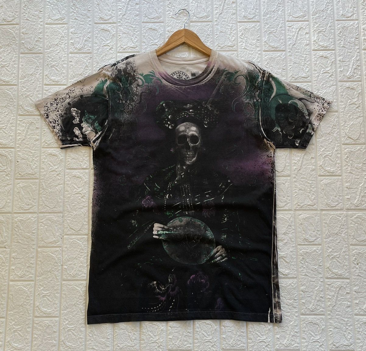 Affliction × Haunted Mound Affliction Skeleton Skull Full Print Size US L / EU 52-54 / 3 - 1 Thumbnail