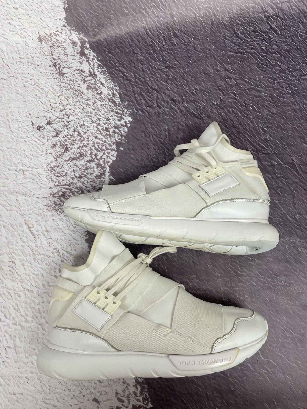 Adidas Adidas Y-3 Yohji Yamamoto Qasa High sneaker triple white Size US 9.5 / EU 42-43 - 5 Thumbnail