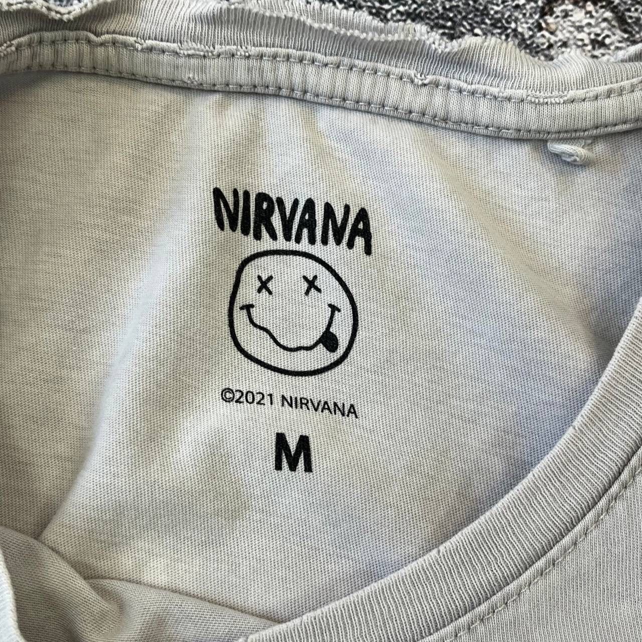 Nirvana × Vintage Vintage distressed Nirvana Big Logo T-Shirt Y2K,Size M Size US M / EU 48-50 / 2 - 9 Thumbnail