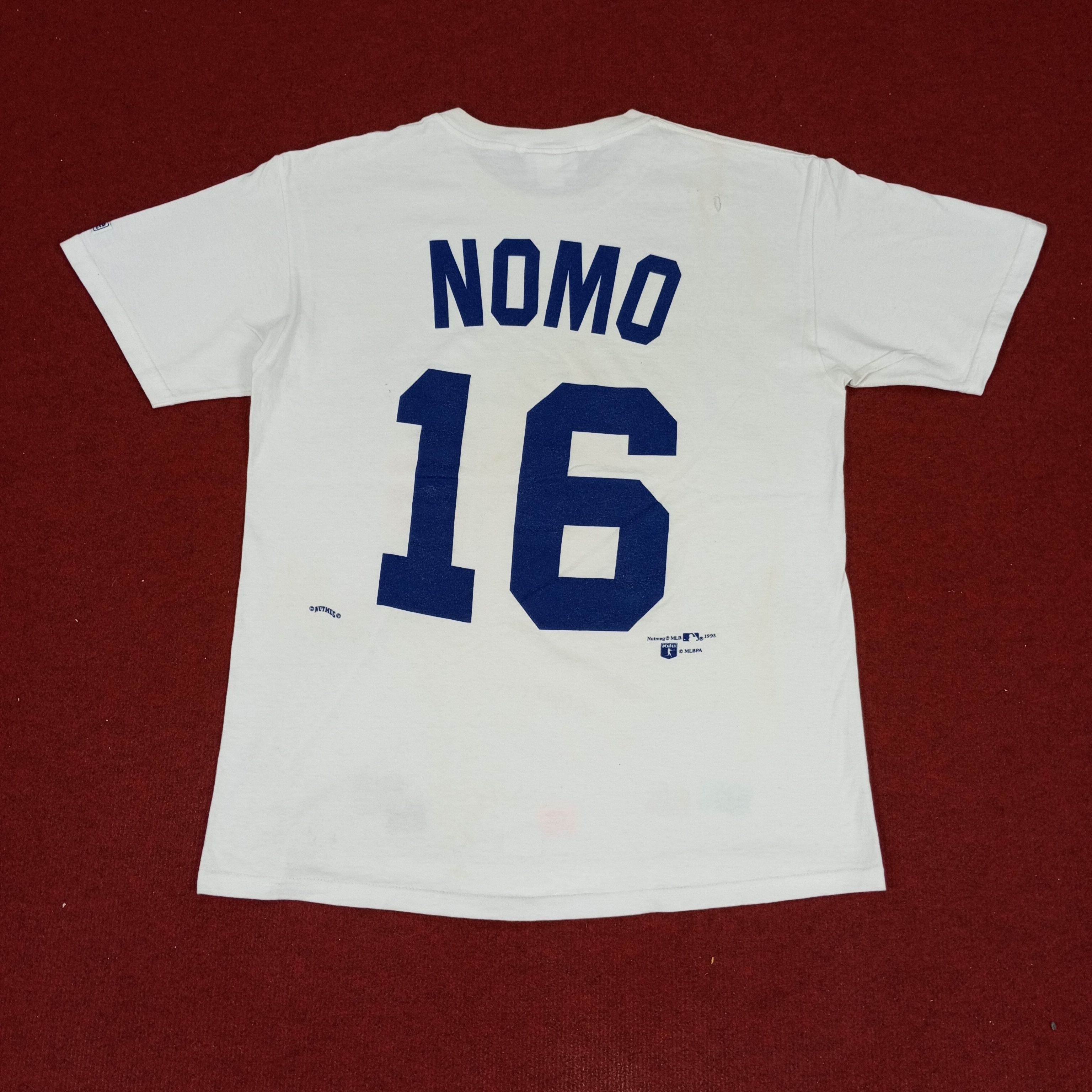 MLB × Vintage Dodgers Nomo 16 American Baseball Team Vintage Tshirt Size US L / EU 52-54 / 3 - 3 Thumbnail
