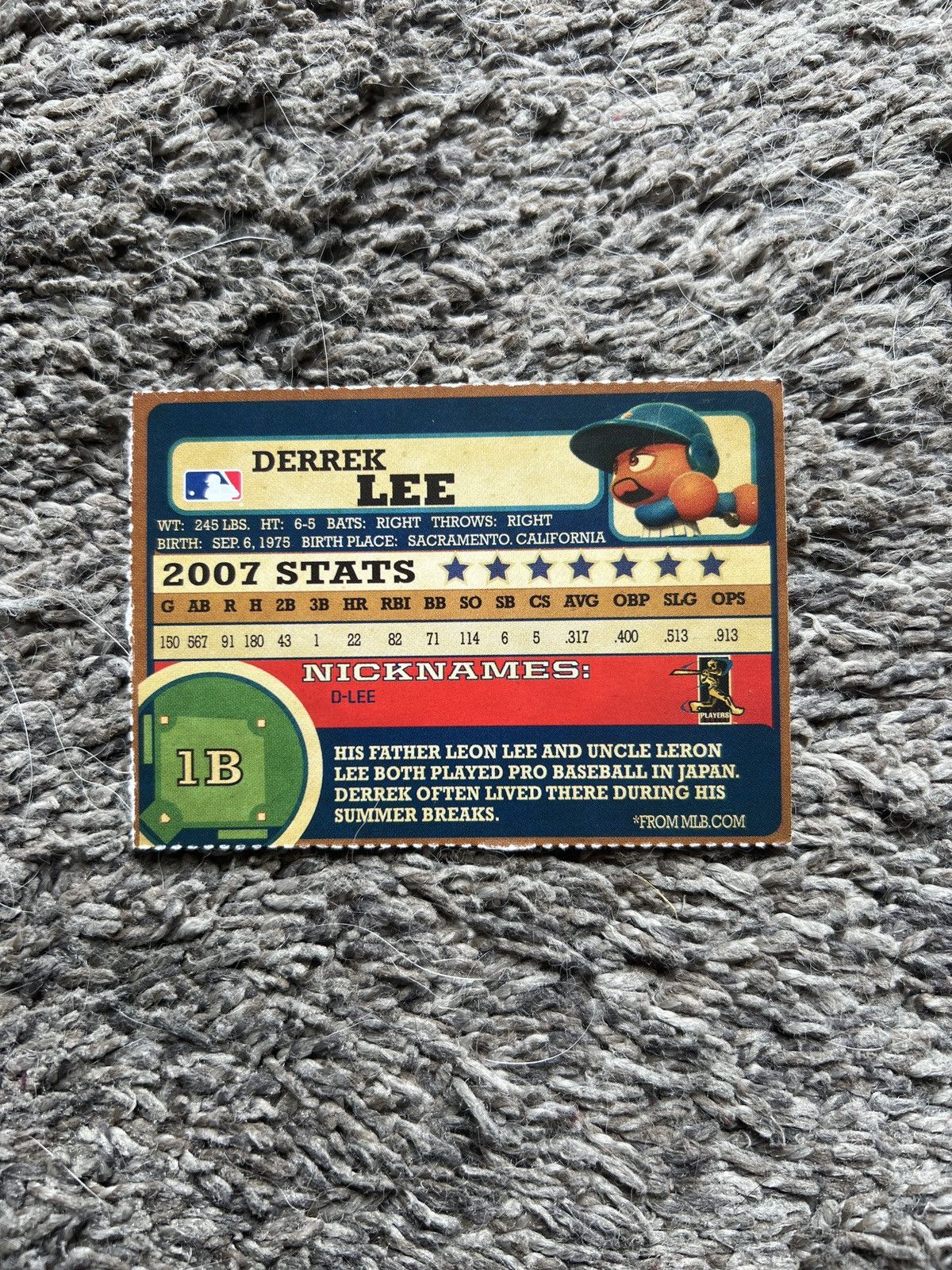 MLB 2008 Konami MLB Power Pros Derrek Lee Card Size ONE SIZE - 2 Thumbnail