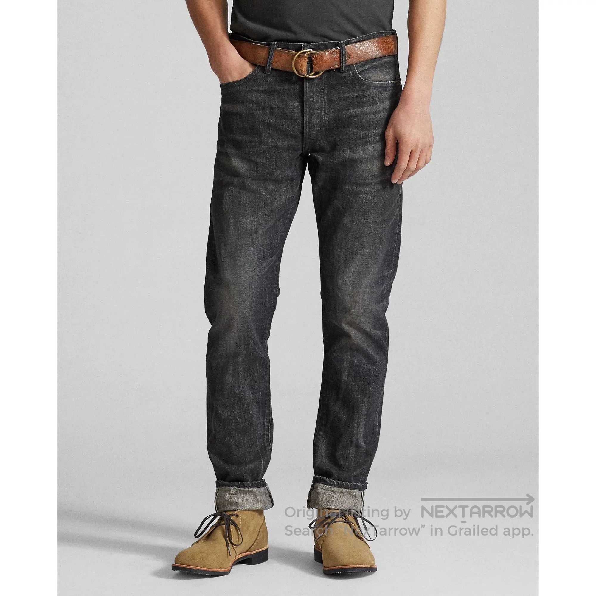 RRL Ralph Lauren RRL Slim Narrow Washed Charcoal Jeans. Size US 31 - 1 Thumbnail