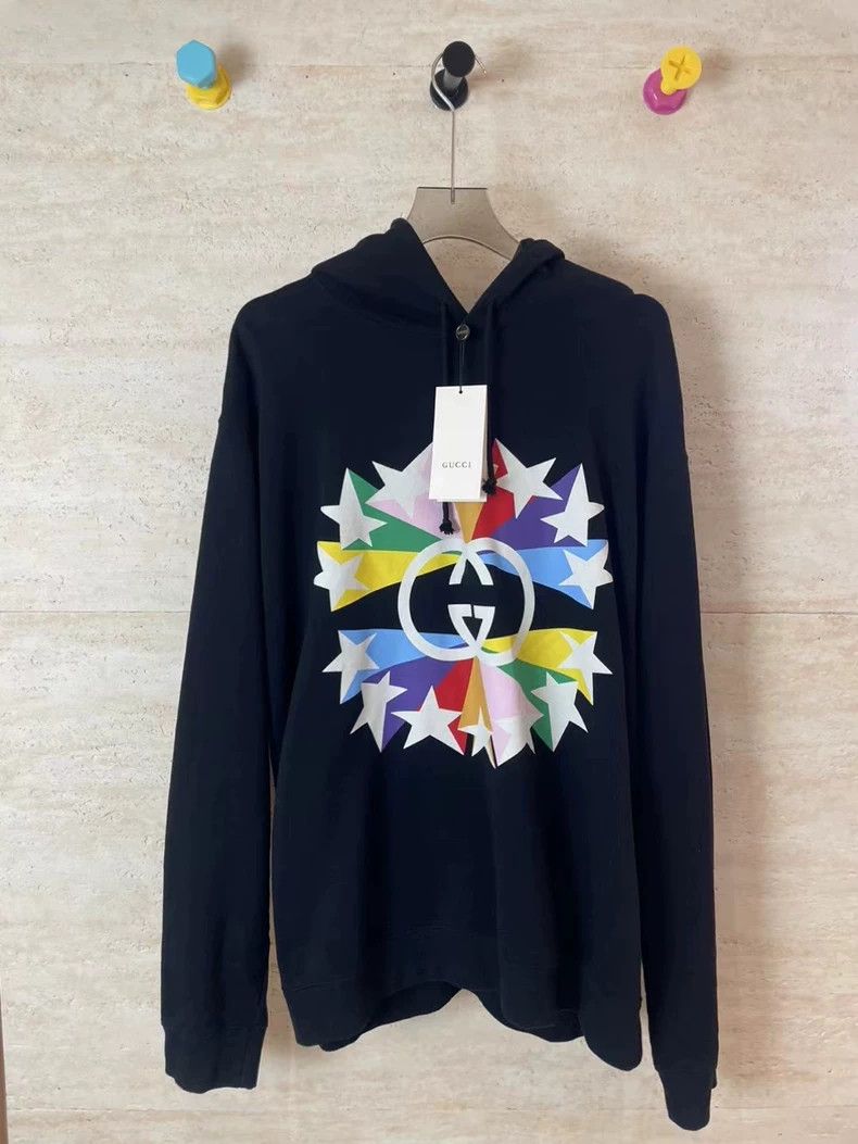 Gucci Gucci Size XXXL Double G colorful star hoodie 2501-Nextarro Size US XXL / EU 58 / 5 - 1 Thumbnail