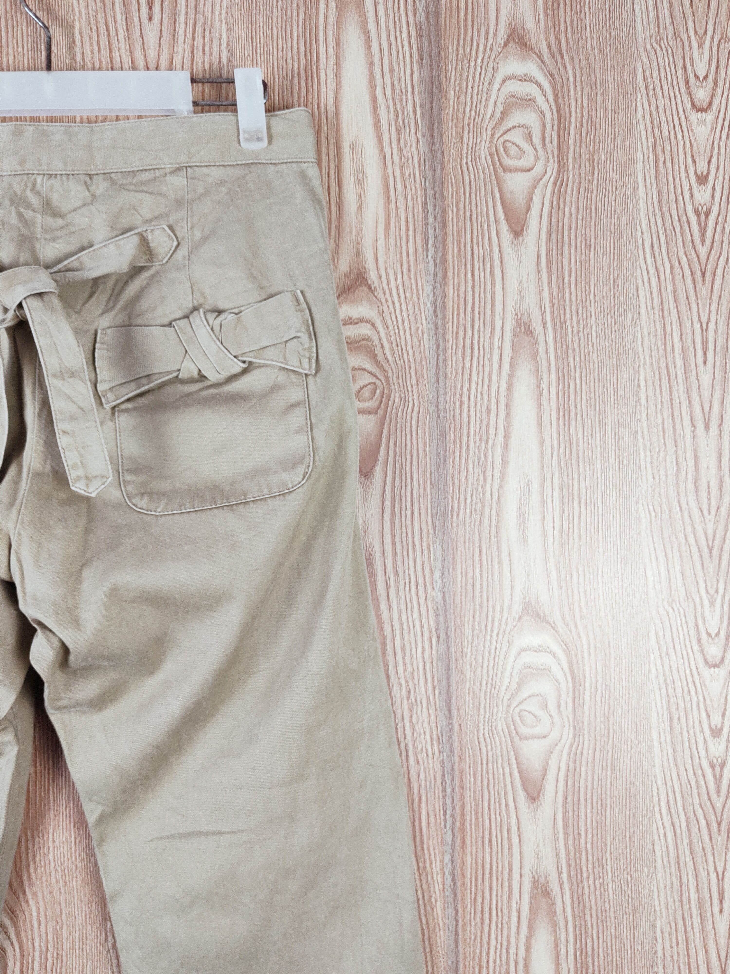 Japanese Brand Muveil Beige buckle back Multipocket Casual Pants #W595 Size 30" / US 8 / IT 44 - 12 Thumbnail