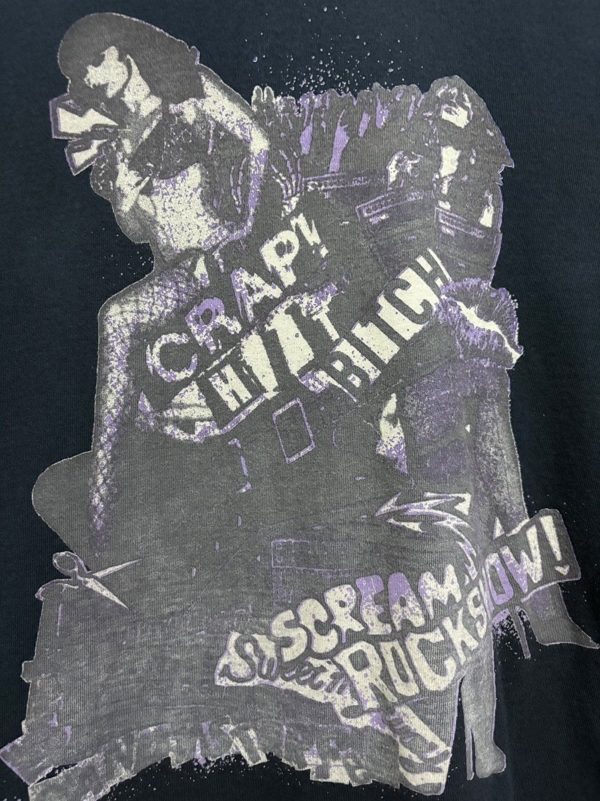 Hysteric Glamour 2000’s Candy Stripper - Crap Hit Bitch ! Raglan T-Shirt Size S / US 4 / IT 40 - 5 Thumbnail