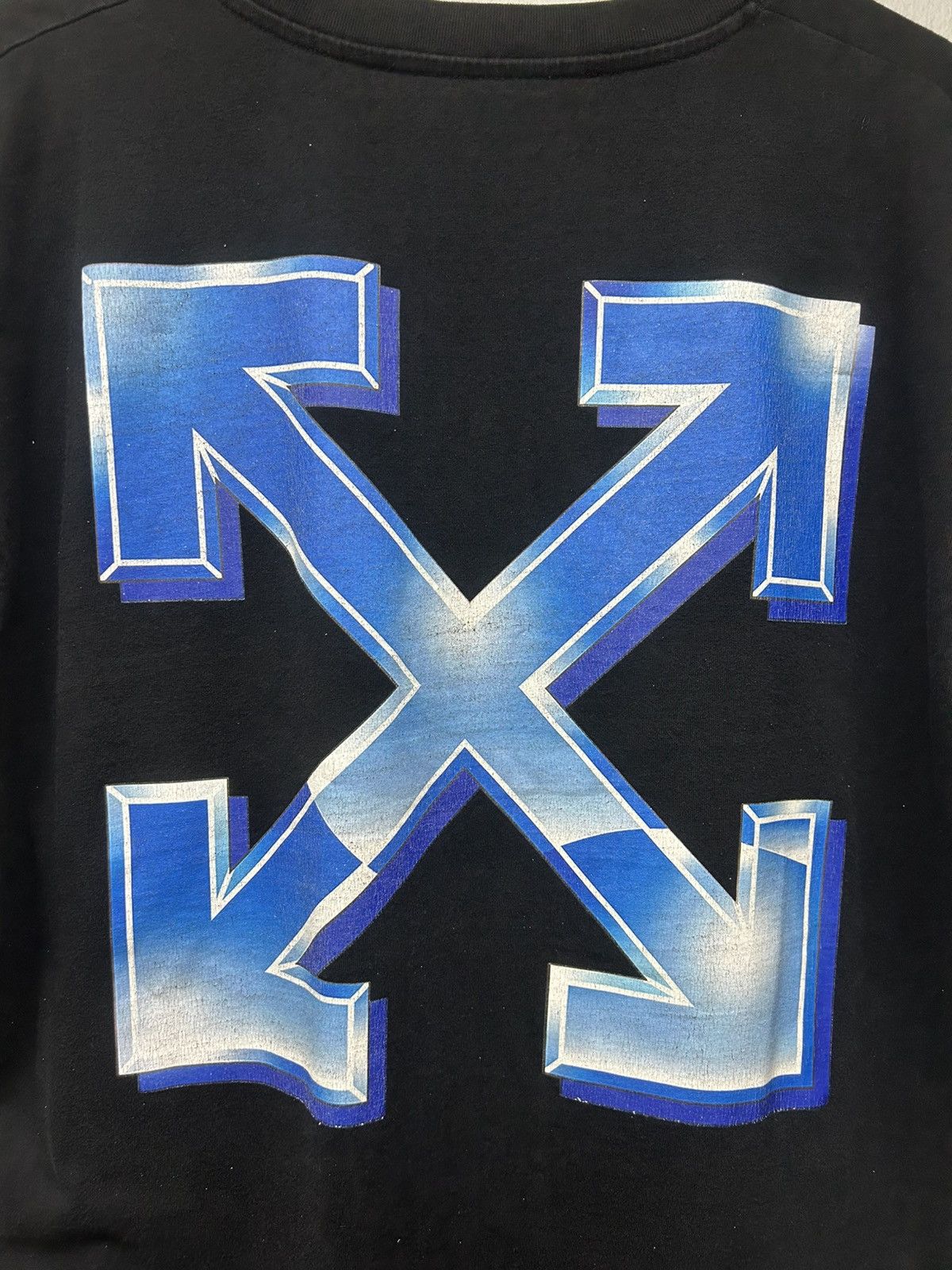 Off-White ‘13 Off-White Virgil Abloh Blue Metal Arrow T-shirt Size US XXL / EU 58 / 5 - 5 Thumbnail