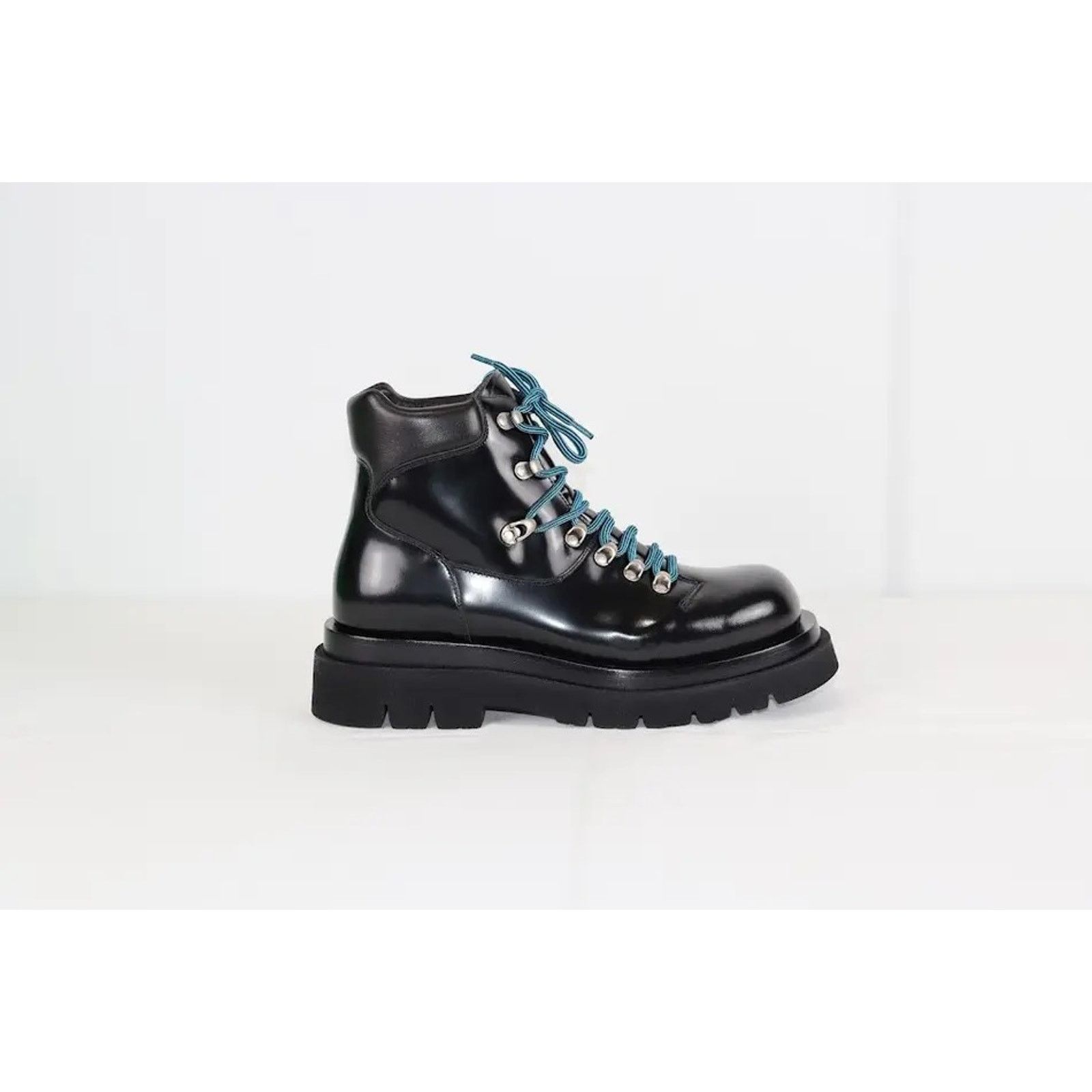 Bottega Veneta o1rshd1 Hiking Lug Gloss Vinyl Boots in Black Size US 12 / EU 45 - 10 Thumbnail