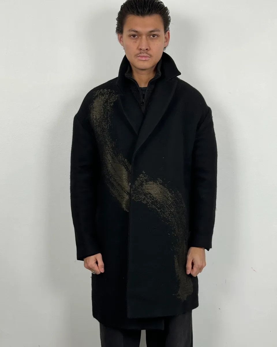 Emporio Armani AW2015 Emporio Armani Black Wool Aura Long Trench Jacket Size US M / EU 48-50 / 2 - 3 Thumbnail