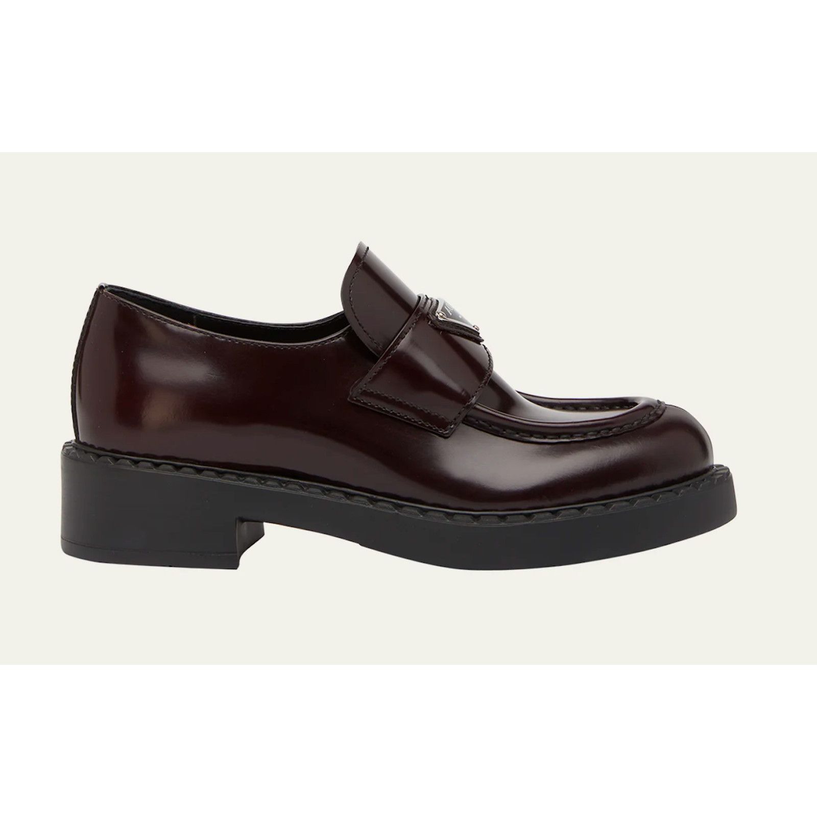 Prada Prada Triangle Logo Fume Brown Black Platform Loafer 41.5 Size US 8.5 / EU 41-42 - 3 Thumbnail