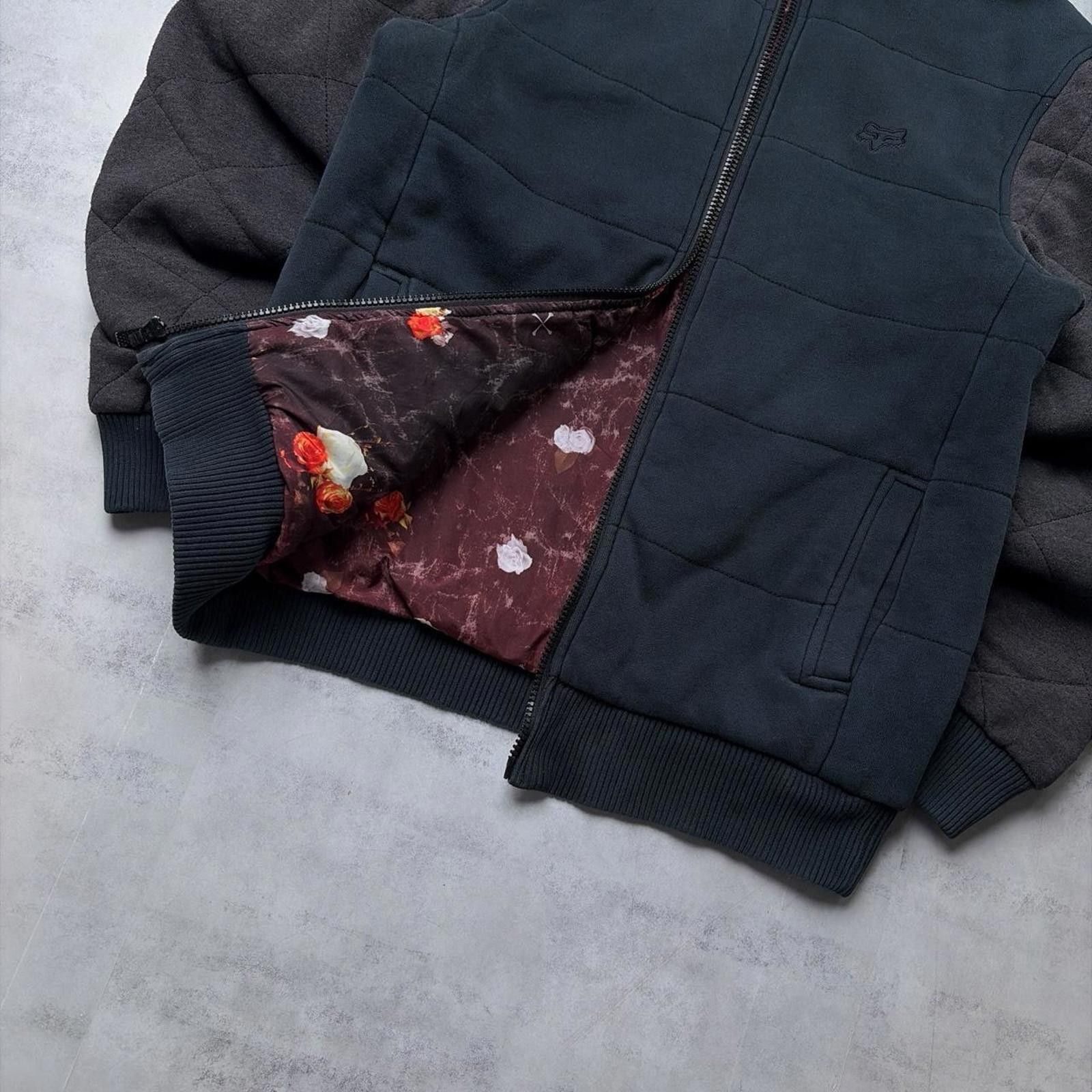 Fox Racing Y2K Black Fox Racing Grunge Graphic Lined Bomber Jacket Size US S / EU 44-46 / 1 - 4 Thumbnail
