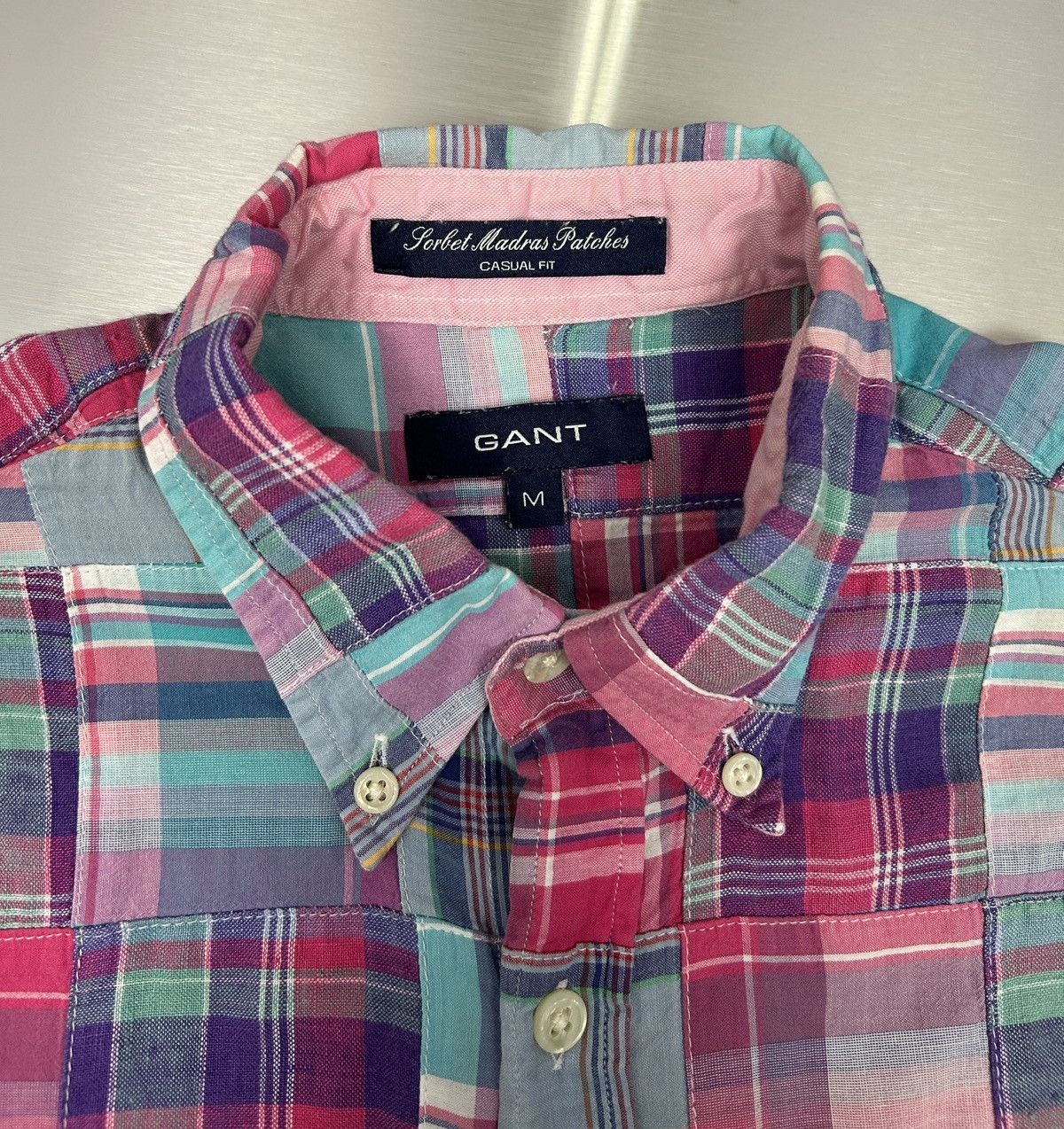 Gant GANT Forbet Madras Patches linen blend short sleeve shirt M Size US M / EU 48-50 / 2 - 8 Thumbnail