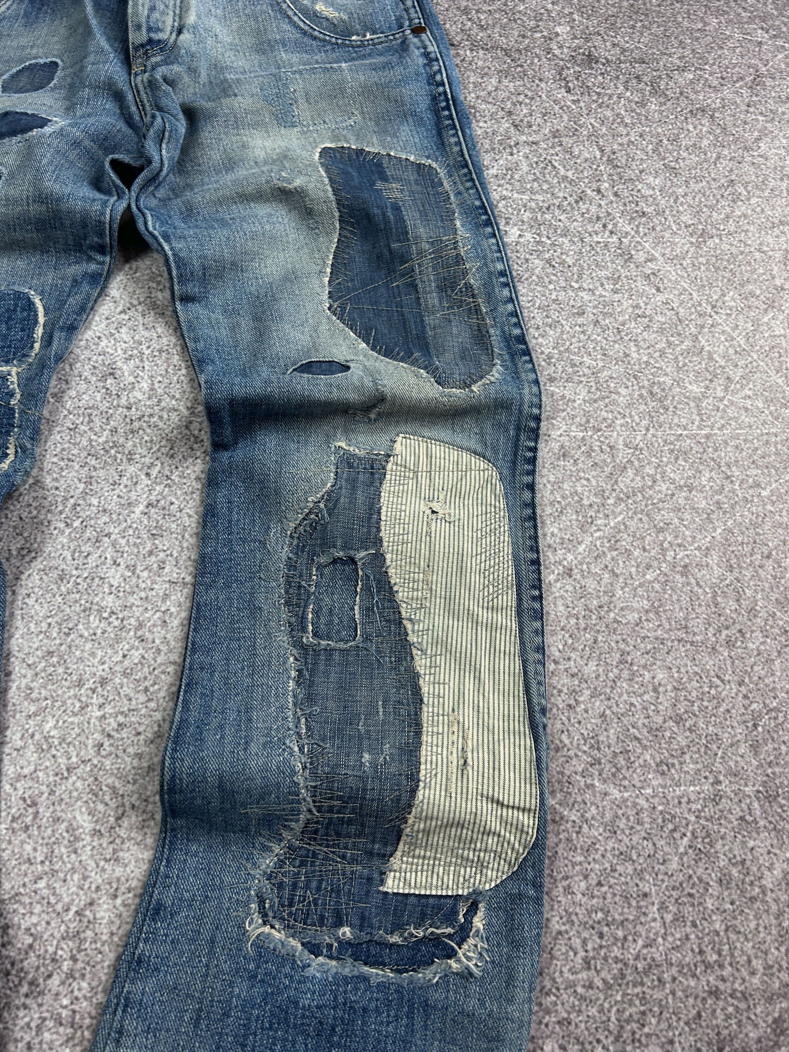 Designer 💥 HYSTERIC GLAMOUR BALENCIAGA STYLE PATCHWORK JEANS Size US 28 / EU 44 - 3 Thumbnail