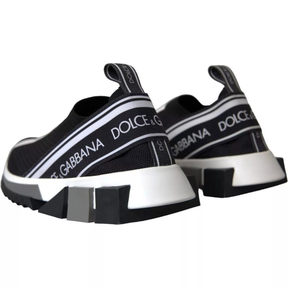 Dolce & Gabbana Dolce & Gabbana Black White Slip On Sorrento Sneakers Shoes Size US 6.5 / EU 39-40 - 2 Thumbnail