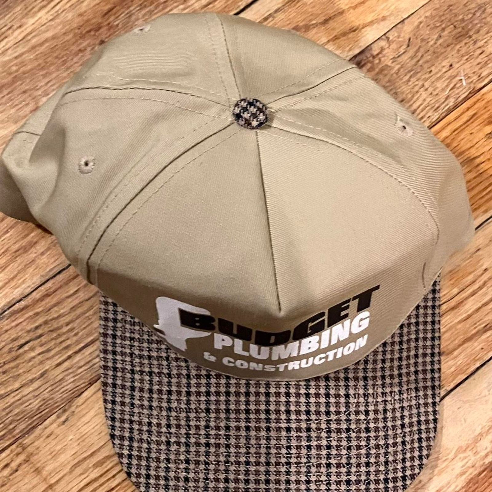Other Tan Black Budget Plumbing Construction SnapBack Trucker Hat Size ONE SIZE - 3 Thumbnail