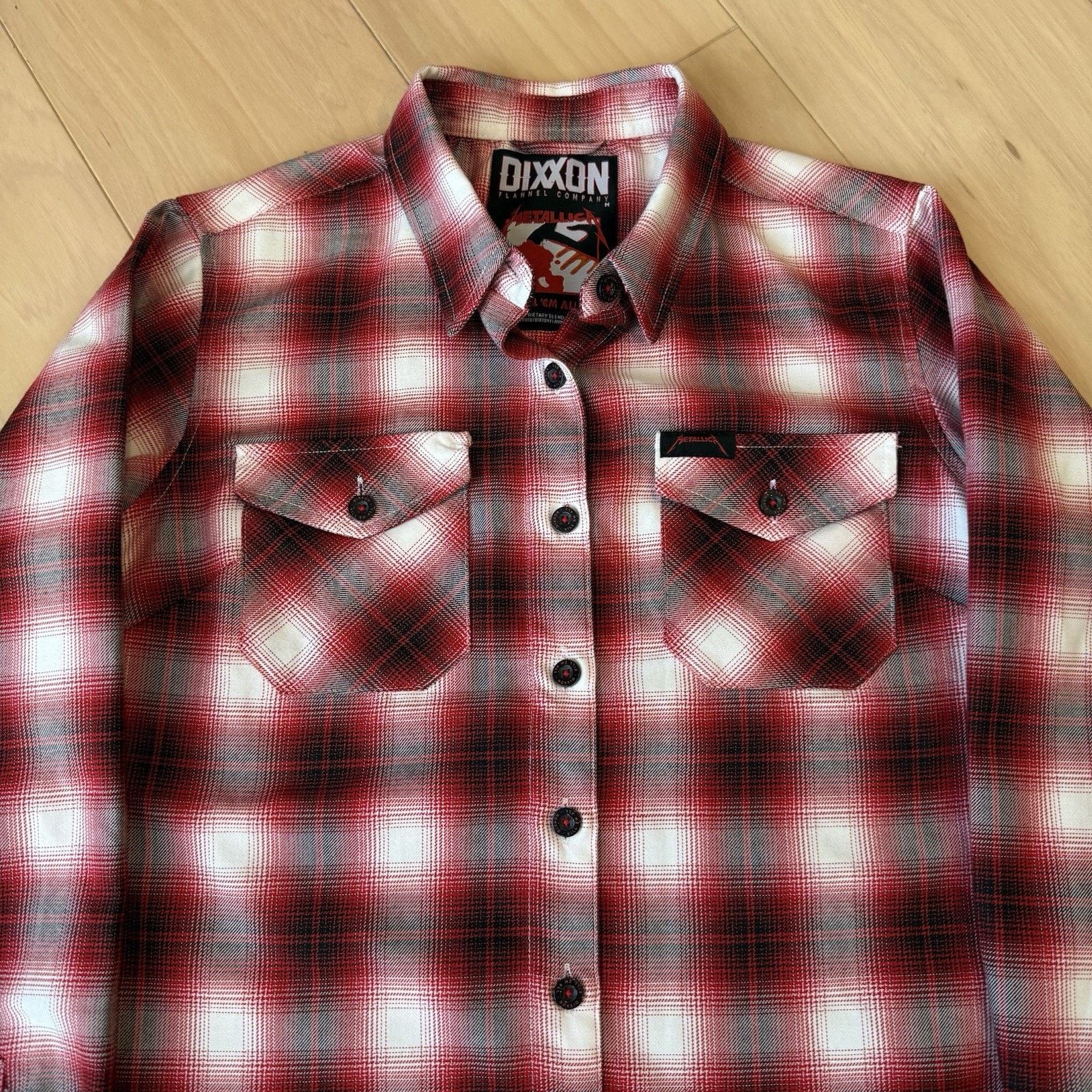 Dixxon Dixxon Flannel Company Shirt Women's M Red Metallica Size M / US 6-8 / IT 42-44 - 4 Thumbnail