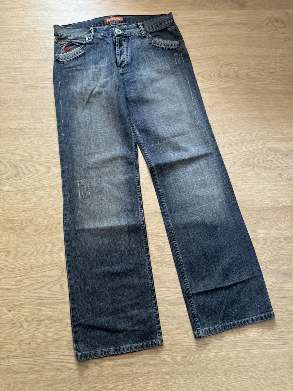 Replay Vintage 00’s Replay y2k Blue Denim Baggy Jeans Size US 34 / EU 50 - 1 Thumbnail