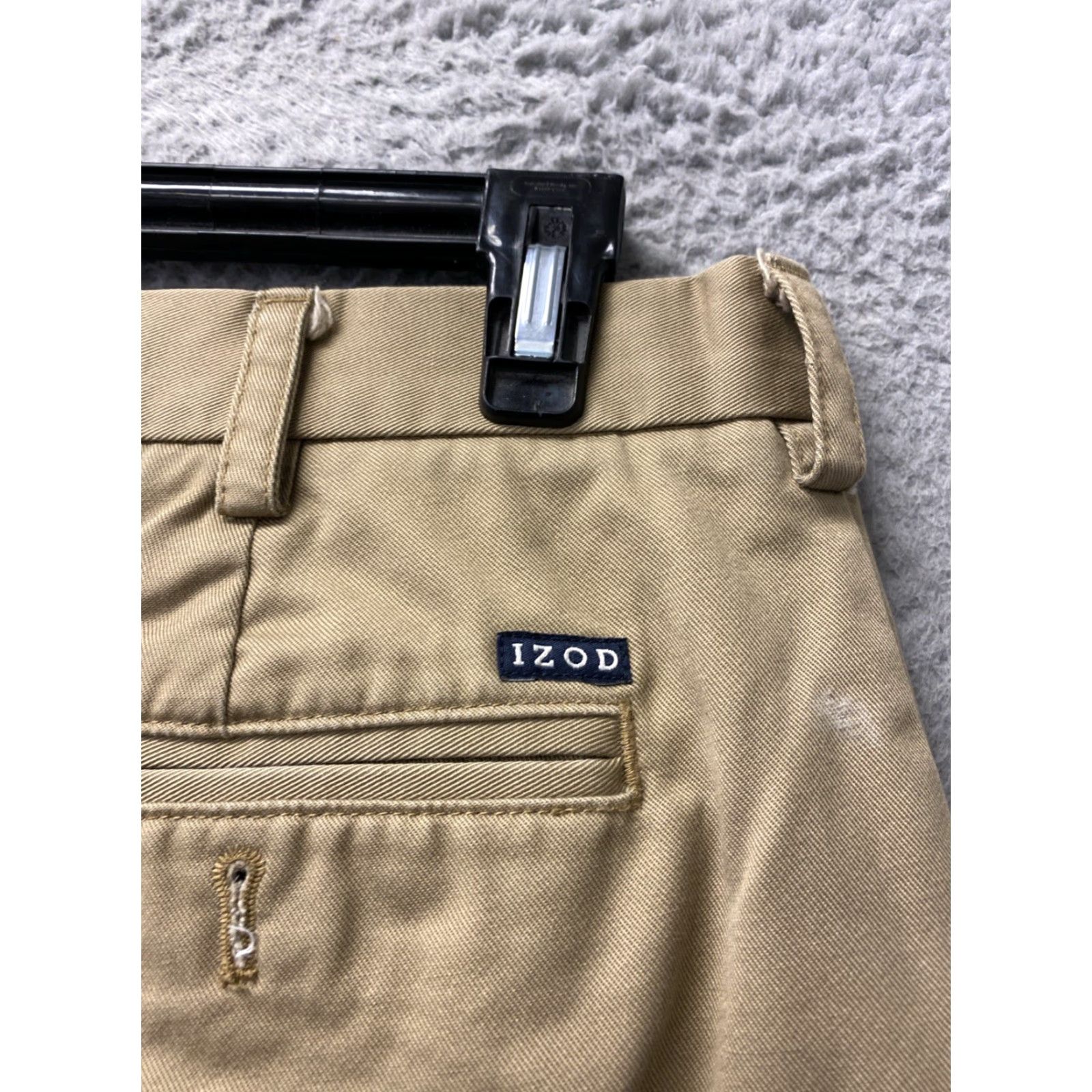 Izod IZOD Chino Pants Men 34x30 Khaki Straight Flat Front Casual Solid /0408 Size US 34 / EU 50 - 7 Thumbnail