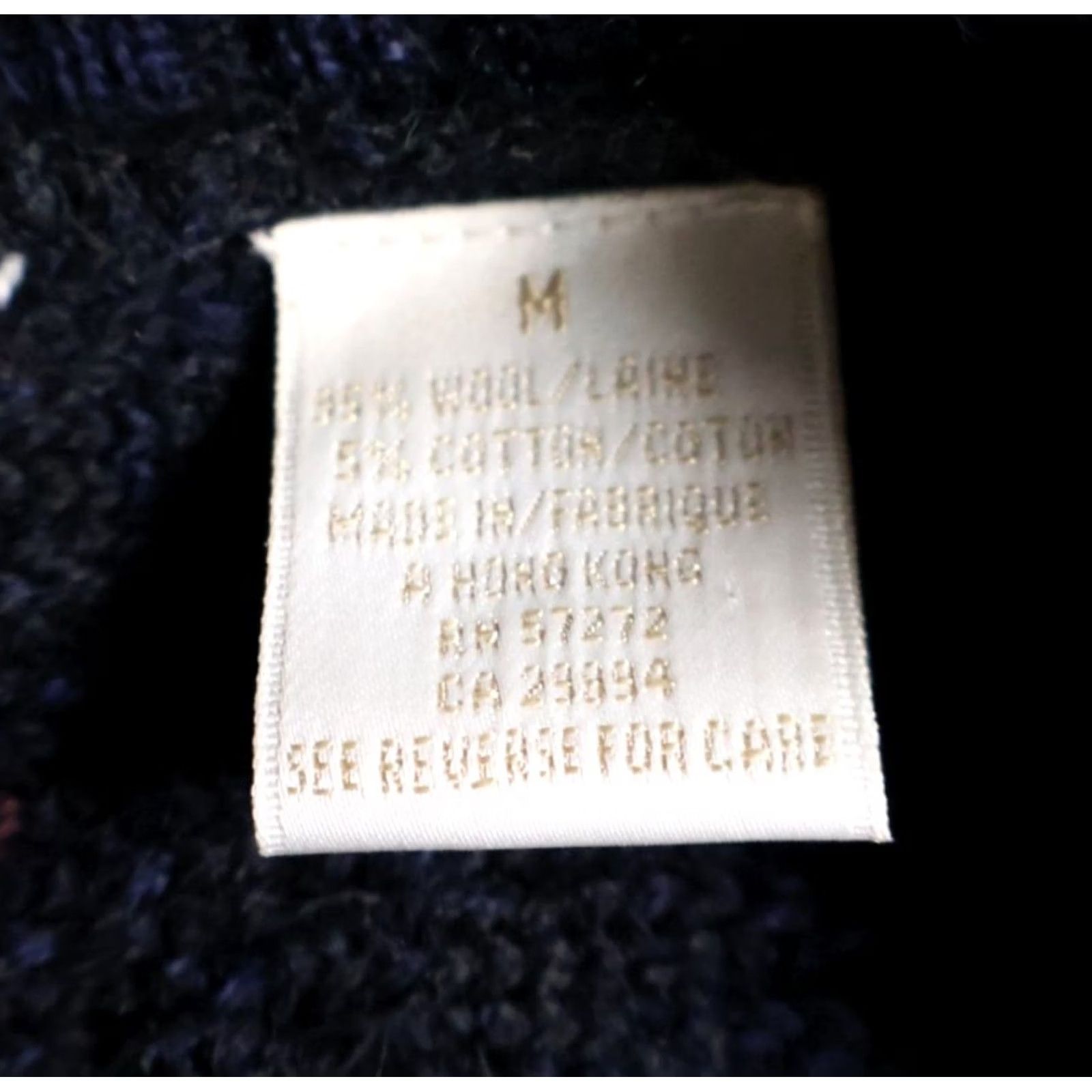 Perry Ellis VINTAGE Perry Ellis Wool Sweater Striped Dark Blue Red Textured Pattern Size US M / EU 48-50 / 2 - 4 Thumbnail