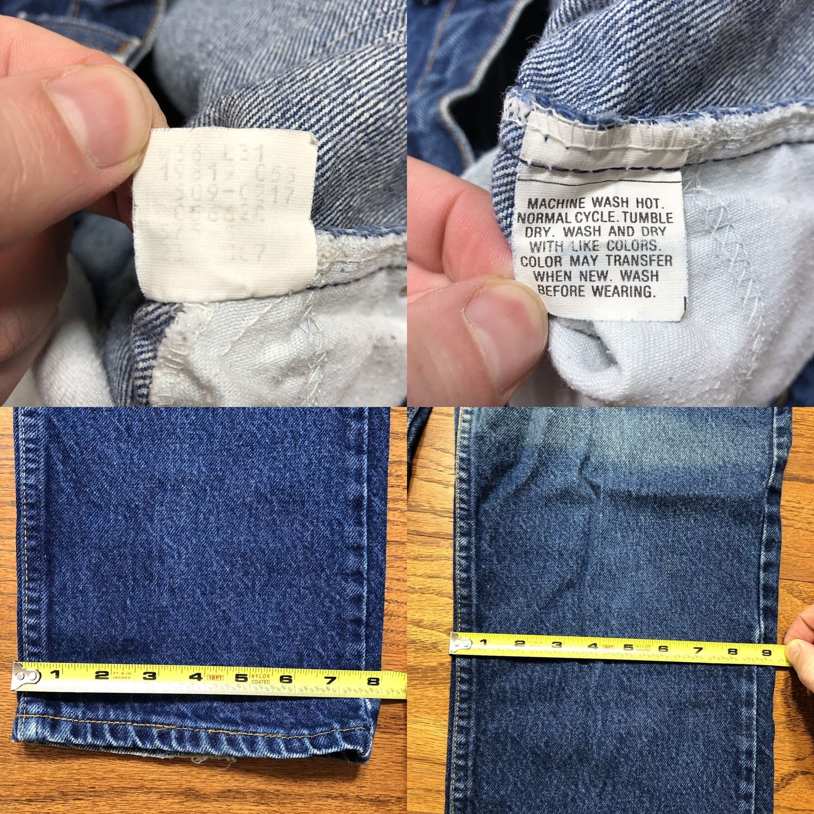 Levi's VINTAGE Levi's 509 Jeans Men 34x31 Blue Denim Distressed Orange Tab 70s 80s USA Grunge Straight Jeans Men Size US 34 / EU 50 - 9 Thumbnail