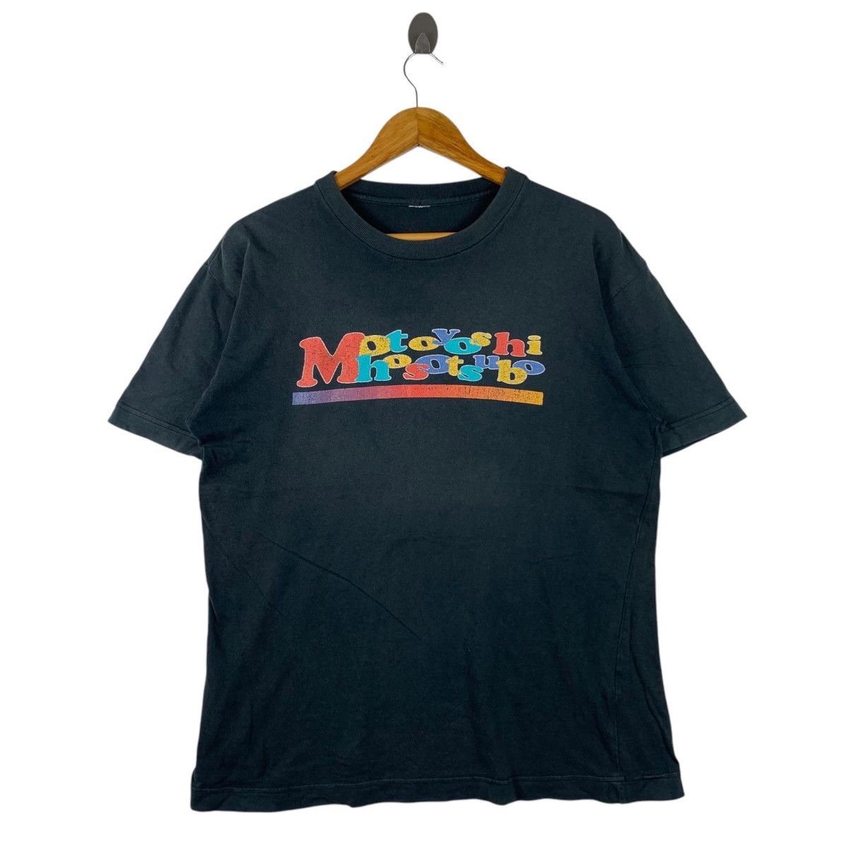 Vintage MOTOYOSHI HOSOTSUBO Japanese Singer Band Black Shirt Size US L / EU 52-54 / 3 - 1 Thumbnail