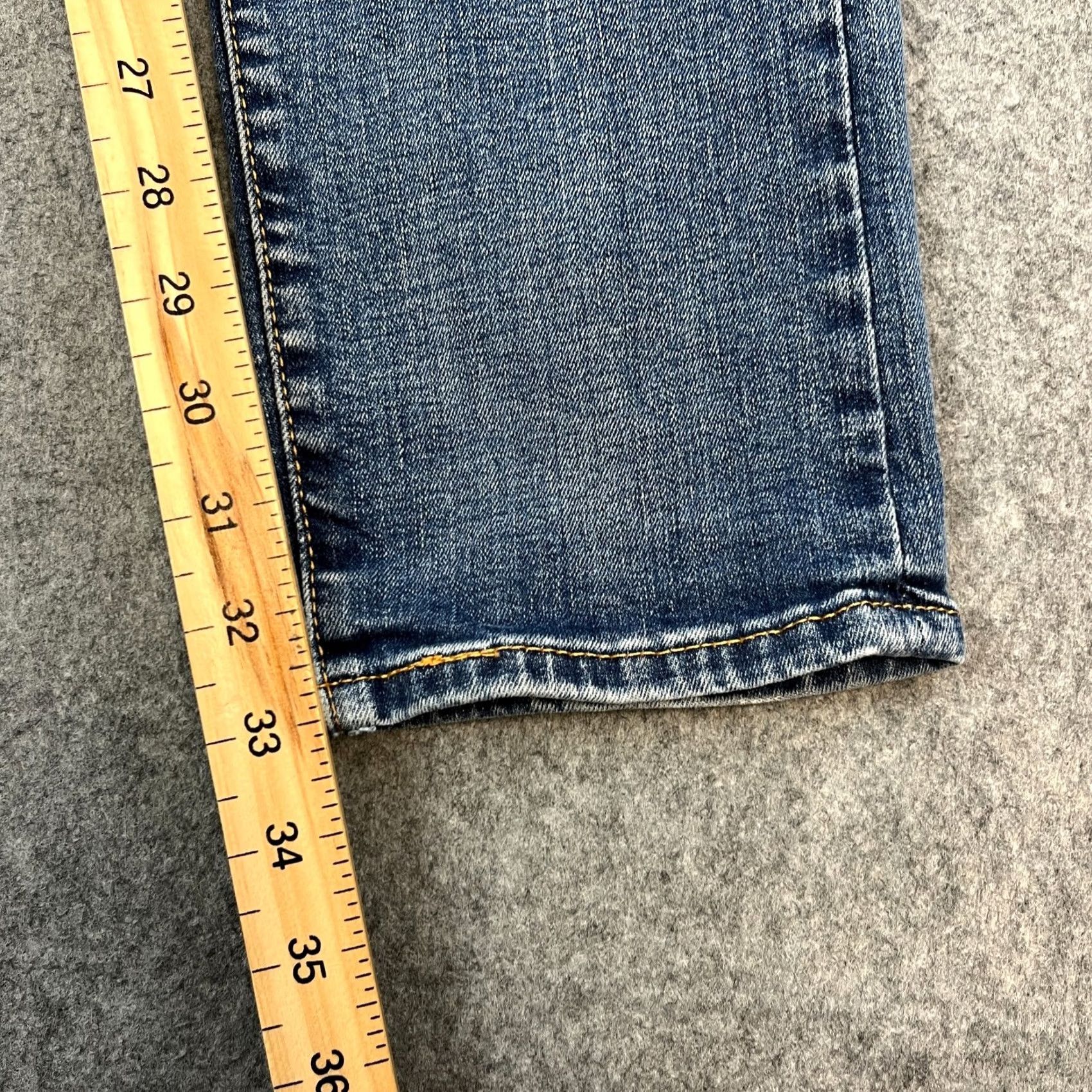 Levi's Levi's 512 Jeans Slim Skinny 34 34 Blue Mid Wash Fades Whiskers Stretch Denim Male Mens Size US 34 / EU 50 - 4 Thumbnail