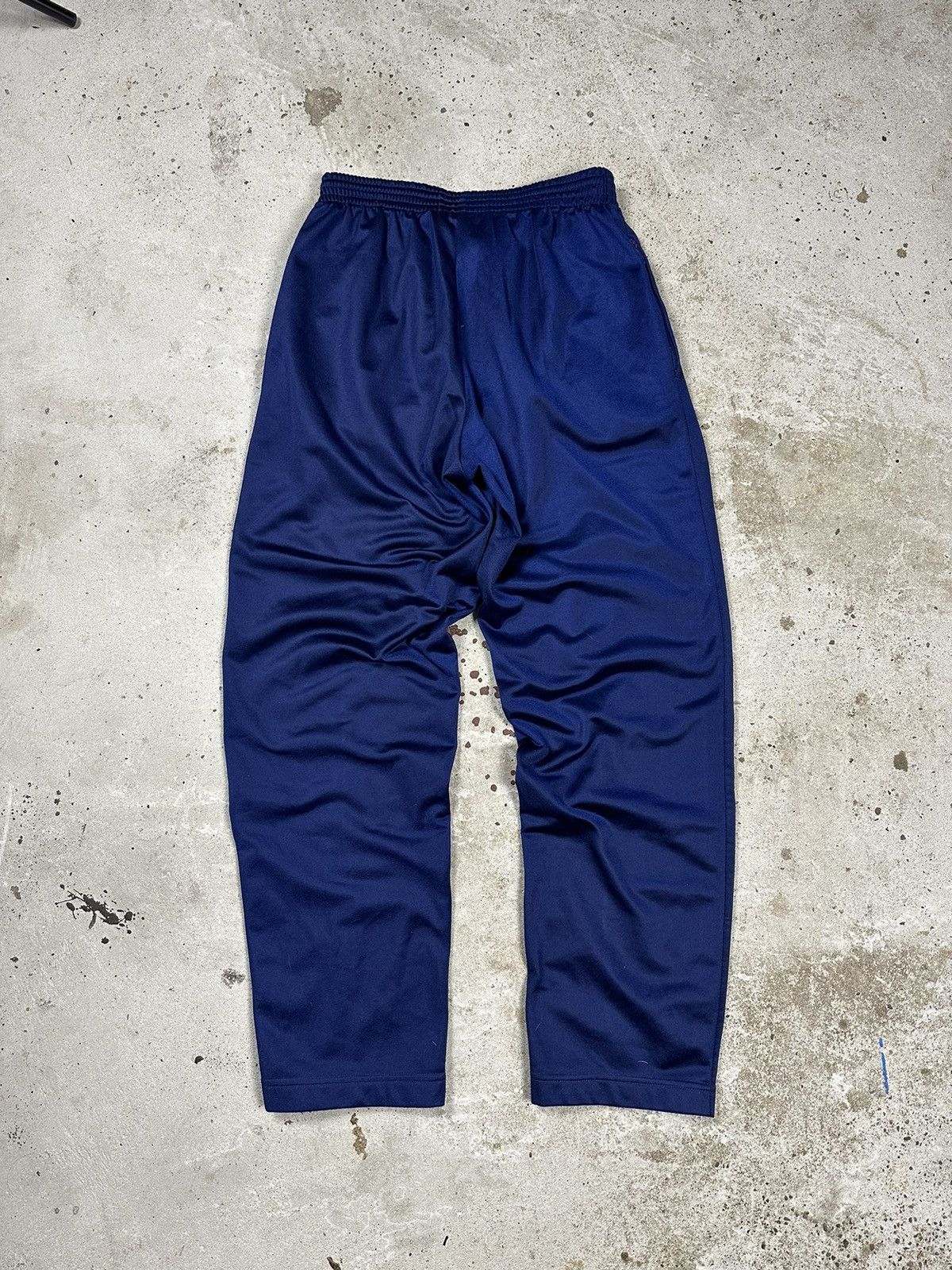 Nike × Vintage Vintage 90s Nike Navy Track Pants Swoosh Size US 31 - 2 Thumbnail