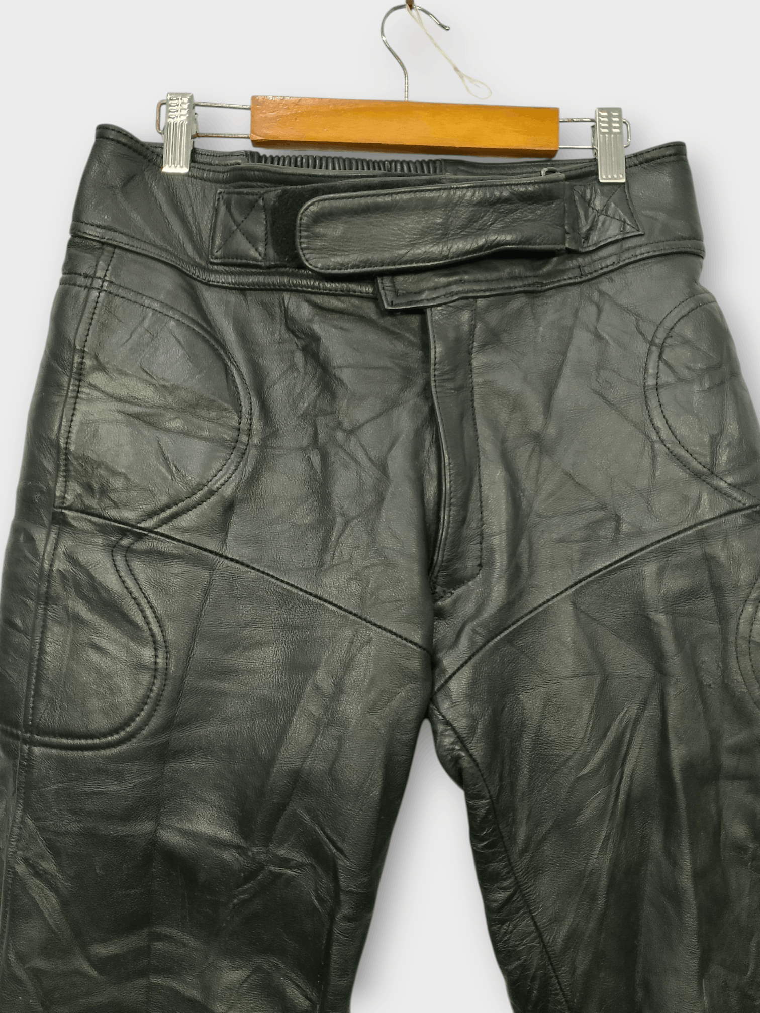 Japanese Brand Vintage 90s NANKAI Leather Motorcycle Pants Size US 30 / EU 46 - 5 Thumbnail