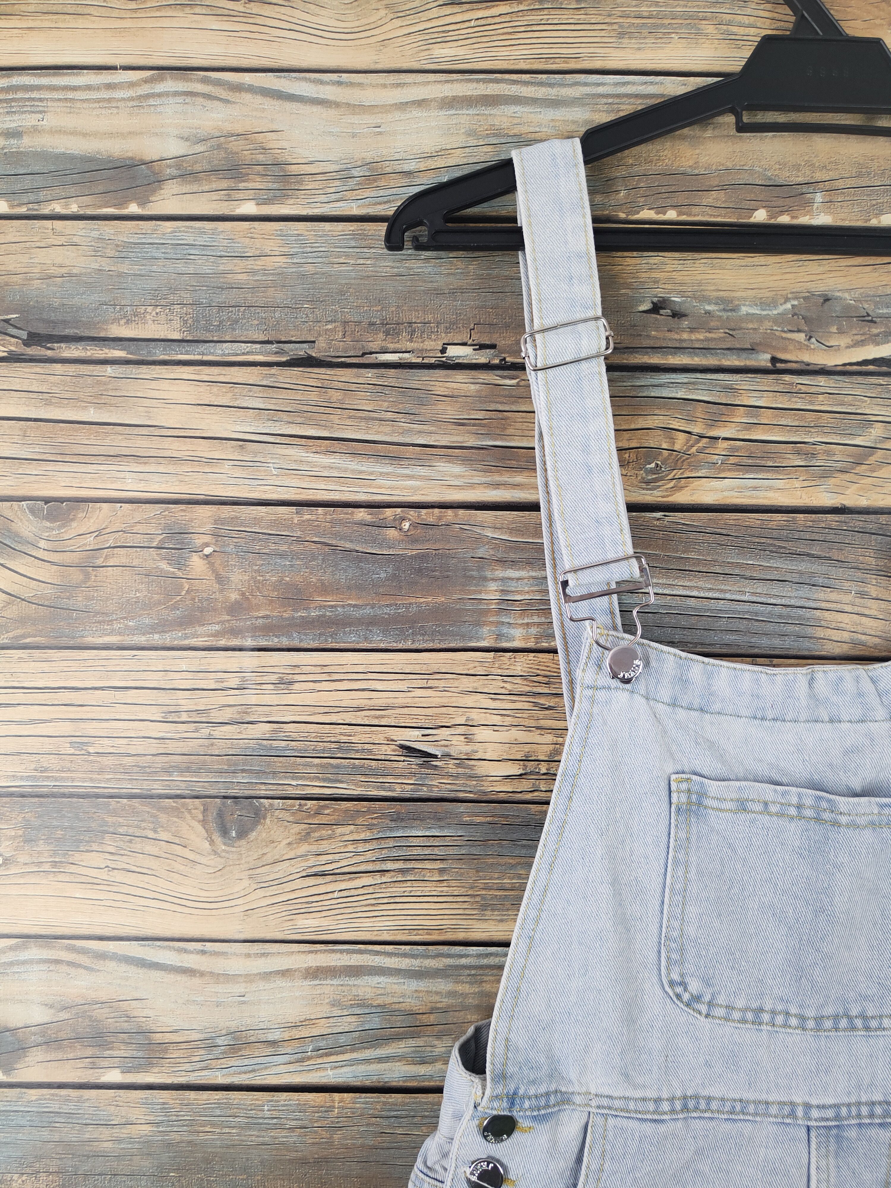 Japanese Brand × Vintage Yishanfushi Light Blue Denim Shortall Jumpsuits Size 28" / US 6 / IT 42 - 3 Thumbnail