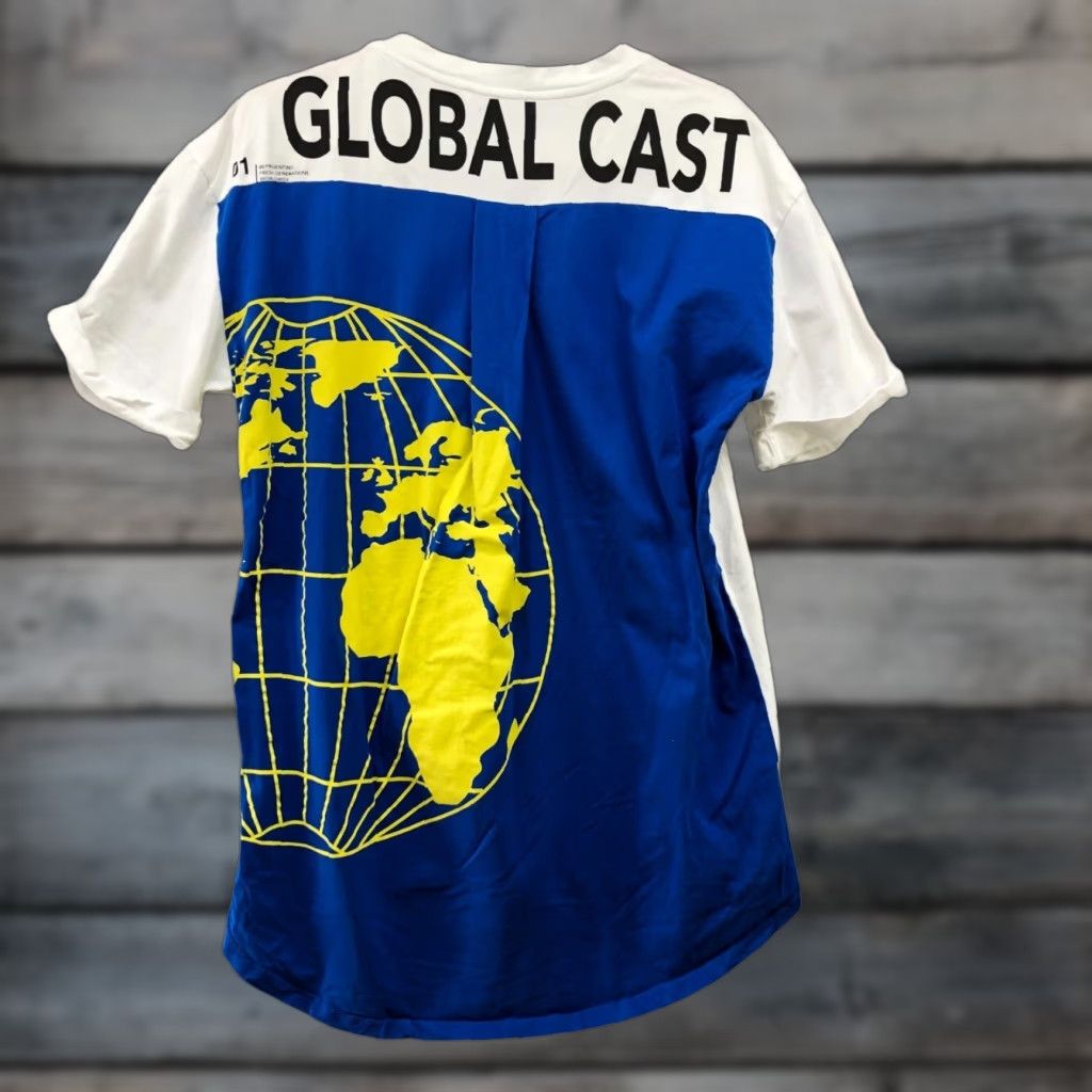 Zara Zara Shirt Womens S Oversized Tunic White Blue World Global Cast Graphic Size S / US 4 / IT 40 - 1 Thumbnail