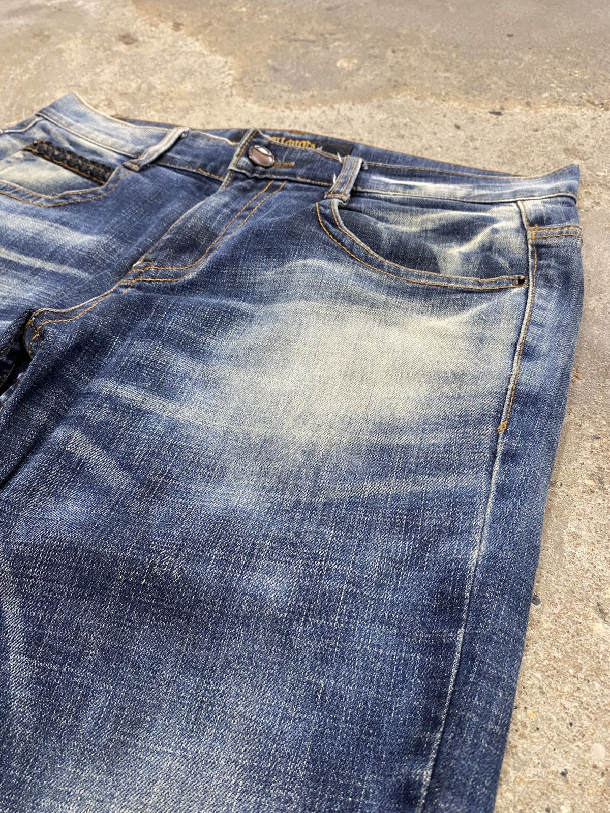 Japanese Brand Cloud72 side laced jeans wash Size US 32 / EU 48 - 6 Thumbnail